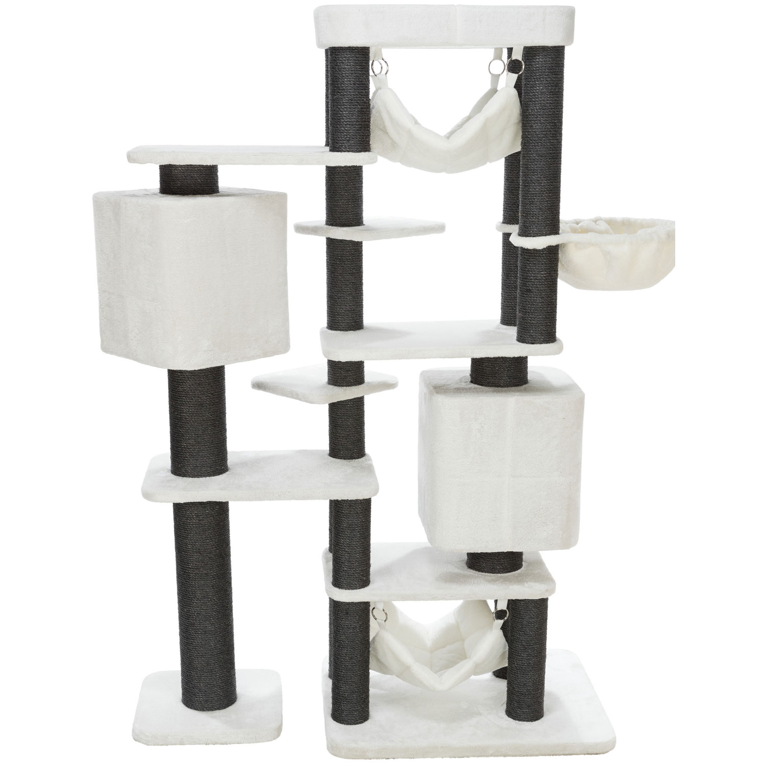 Poste Rascador XXL Lionello, 183 cm, Crema-Gris