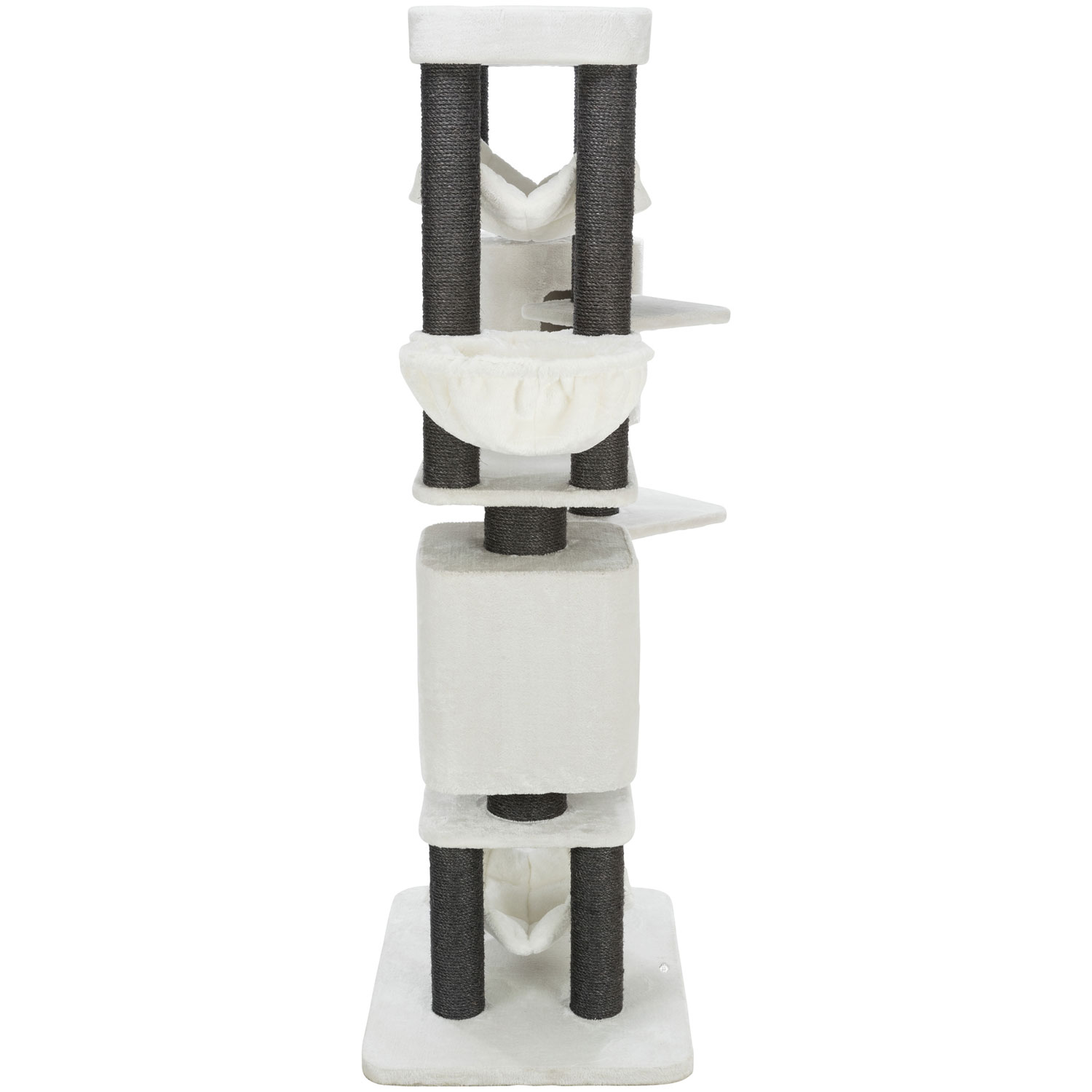 Poste Rascador XXL Lionello, 183 cm, Crema-Gris