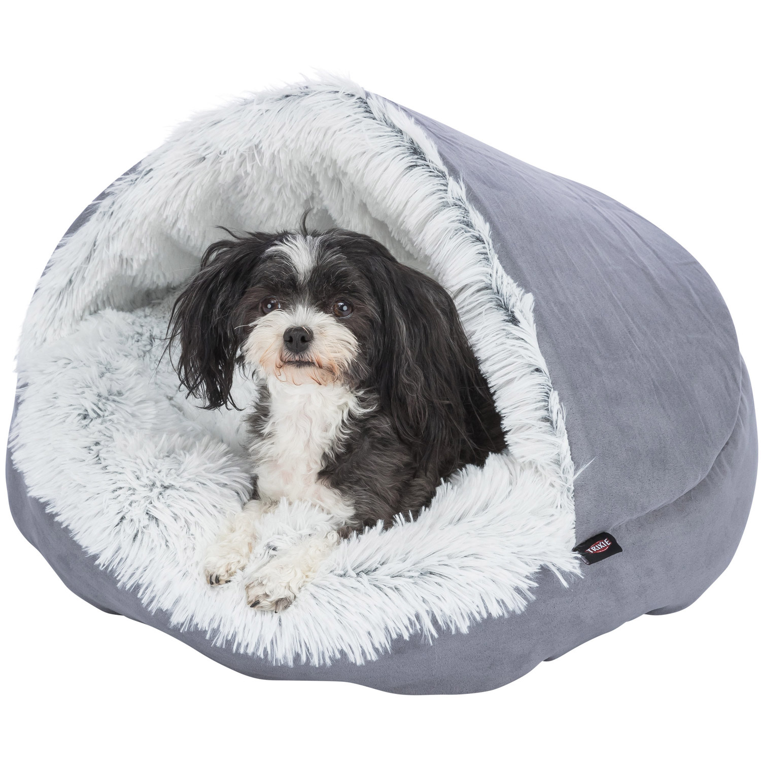 Cueva Cama Harvey, gris/blanco-negro,  ø 55 cm
