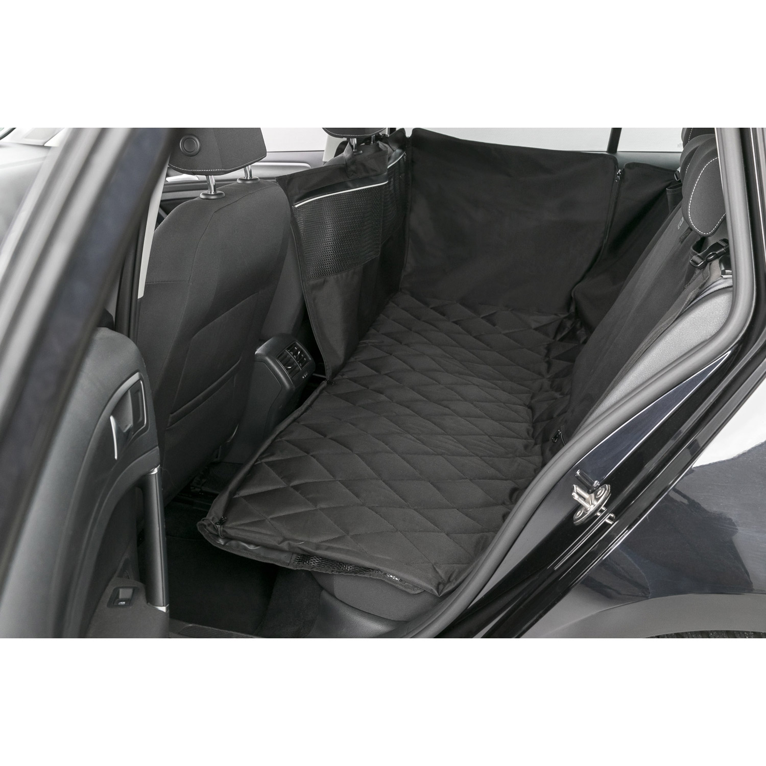 Funda Protectora Asientos Coche con partes laterales, divisible , Negro, 1,55 × 1,30 m
