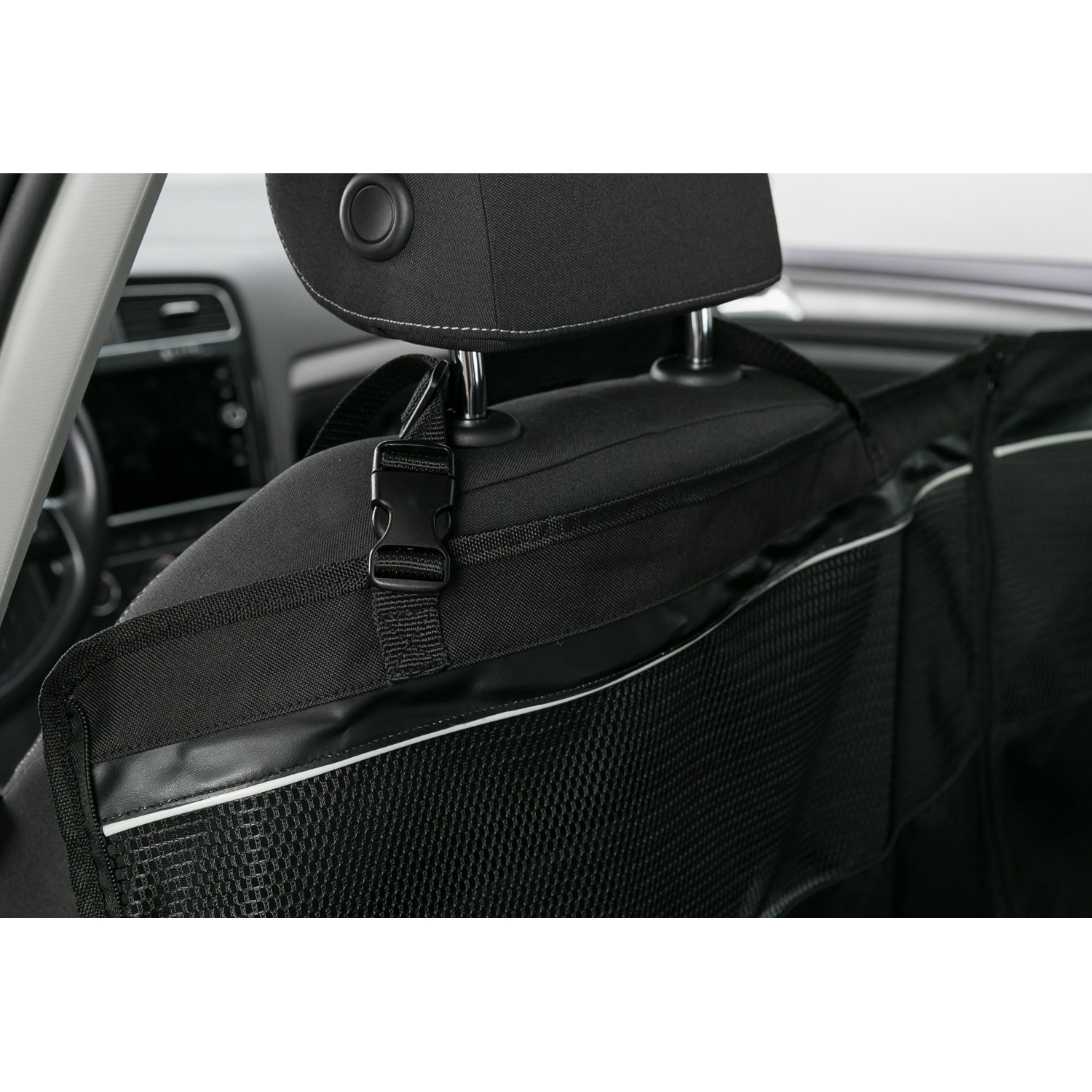 Funda Protectora Asientos Coche con partes laterales, divisible , Negro, 1,55 × 1,30 m