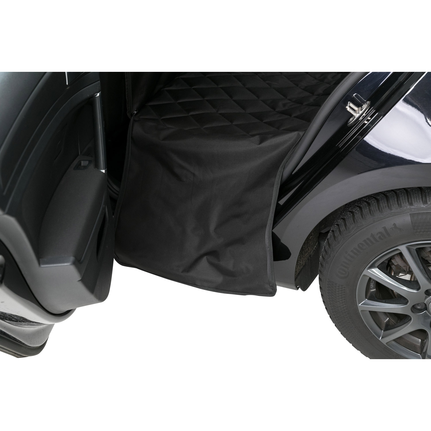 Funda Protectora Asientos Coche con partes laterales, divisible , Negro, 1,55 × 1,30 m