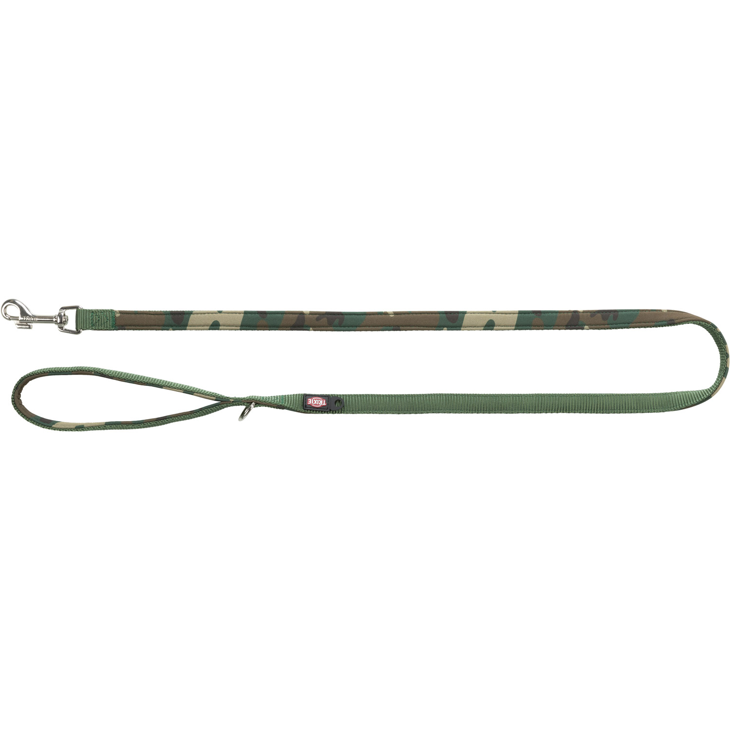 Premium Correa con Acolchado de Neopreno , XS, Camuflaje/Verde selva, 1,20 m/10 mm