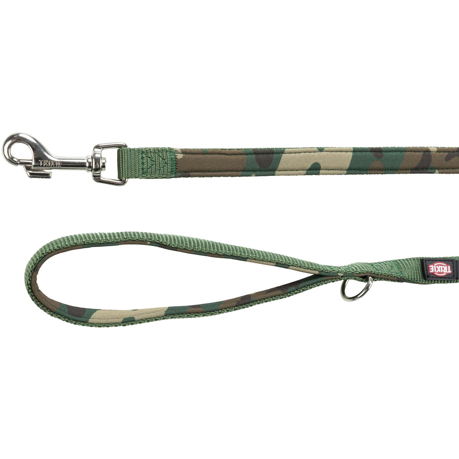 Premium Correa con Acolchado de Neopreno , XS, Camuflaje/Verde selva, 1,20 m/10 mm