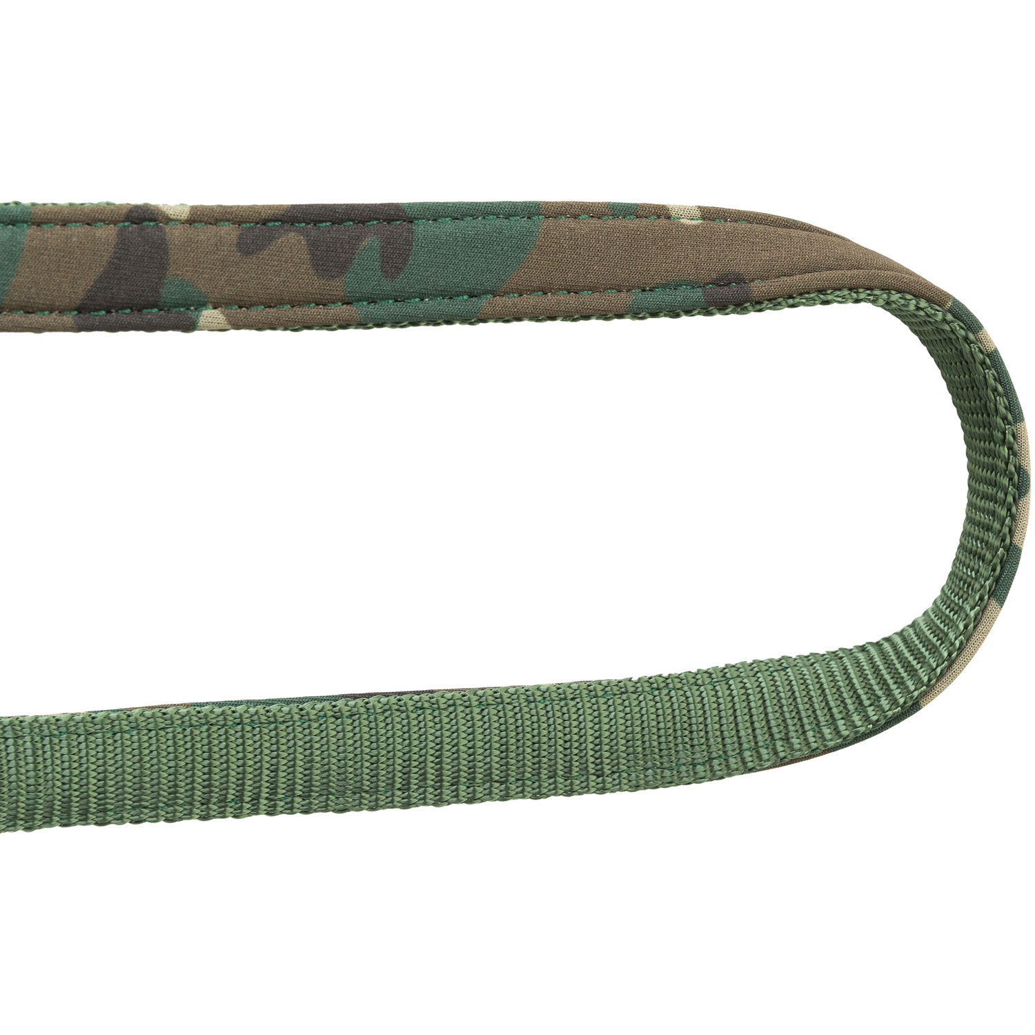 Premium Correa con Acolchado de Neopreno , XS, Camuflaje/Verde selva, 1,20 m/10 mm
