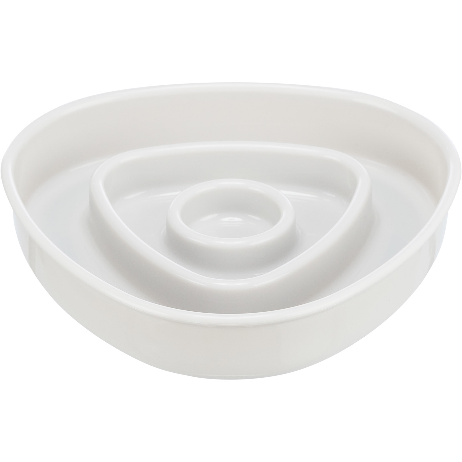 Slow Feeding Comedero, plástico, Gris, 0,35l/15 × 15 cm