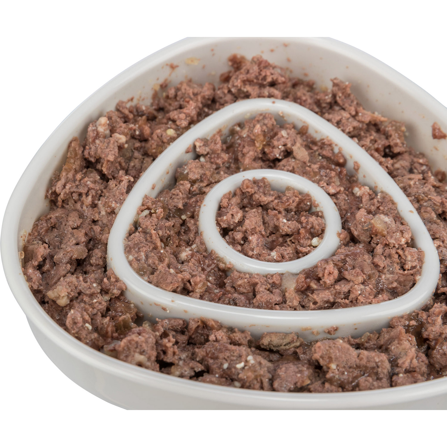 Slow Feeding Comedero, plástico, Gris, 0,35l/15 × 15 cm