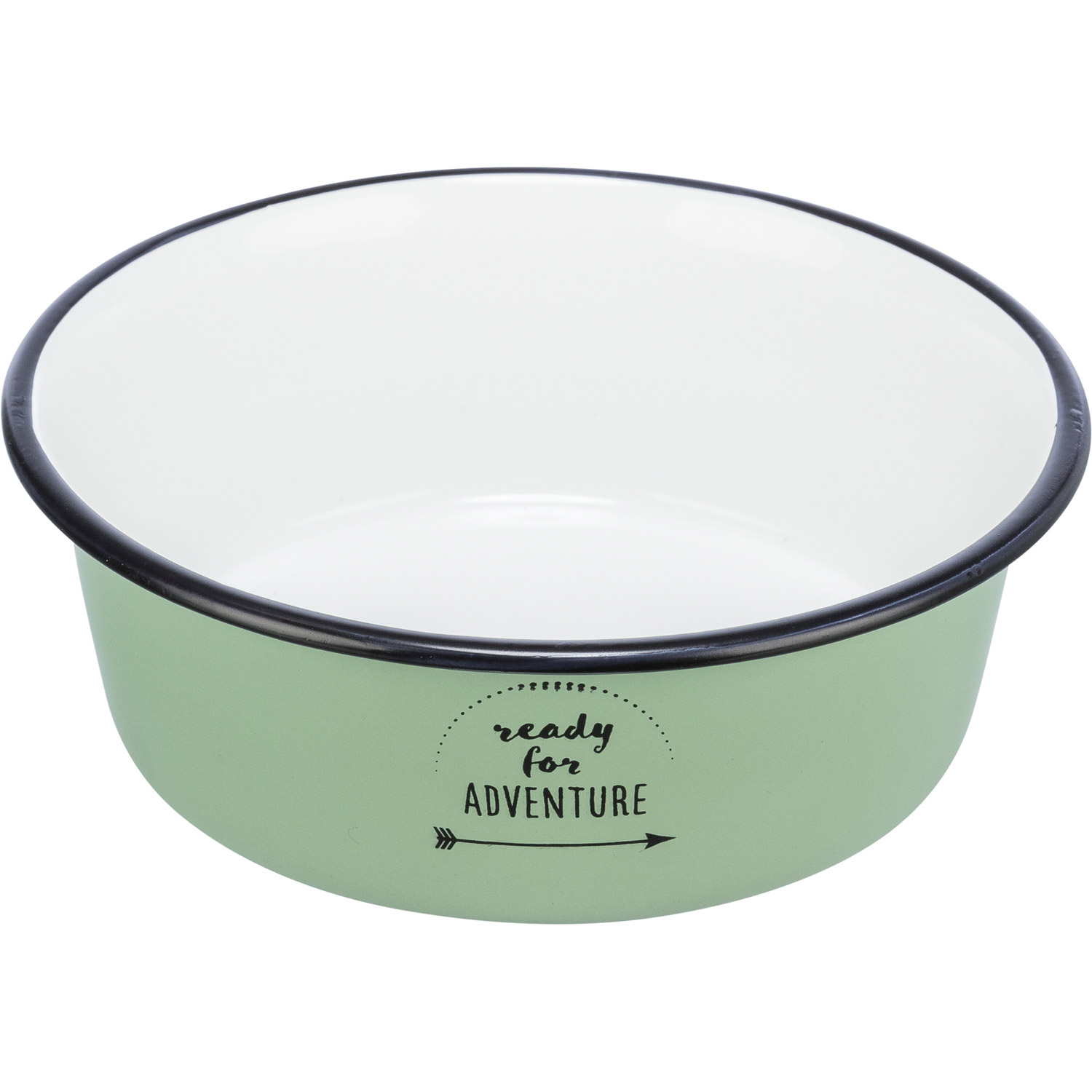 Comedero, esmalte/acero inoxidable , Verde, 0,3 l/ø 12 cm