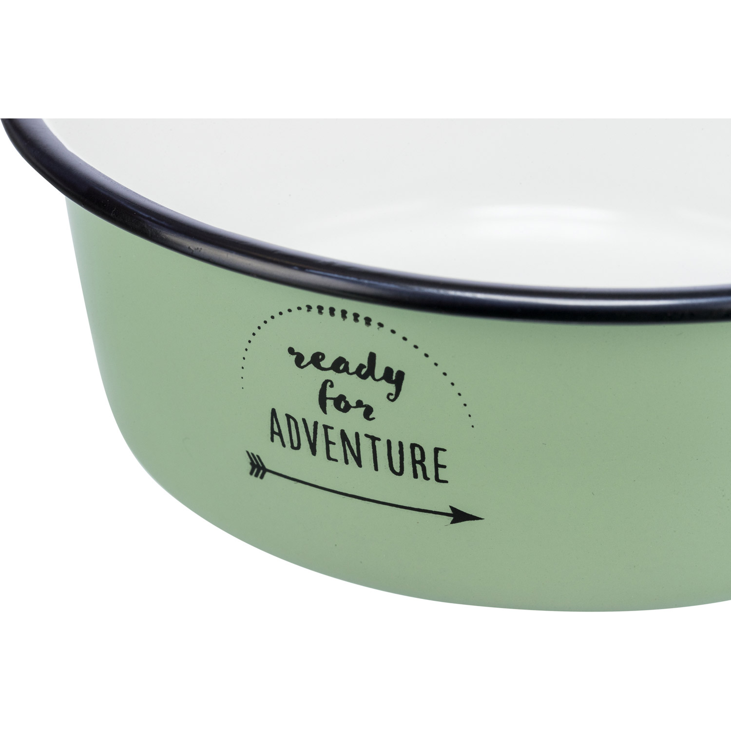 Comedero, esmalte/acero inoxidable , Verde, 0,3 l/ø 12 cm