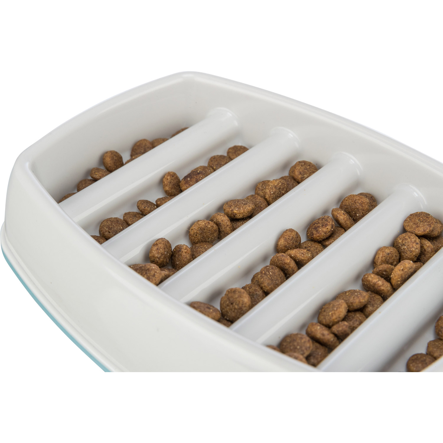 Slow Feeding Comedero, plástico, Gris, 0,25l/21 × 14 cm