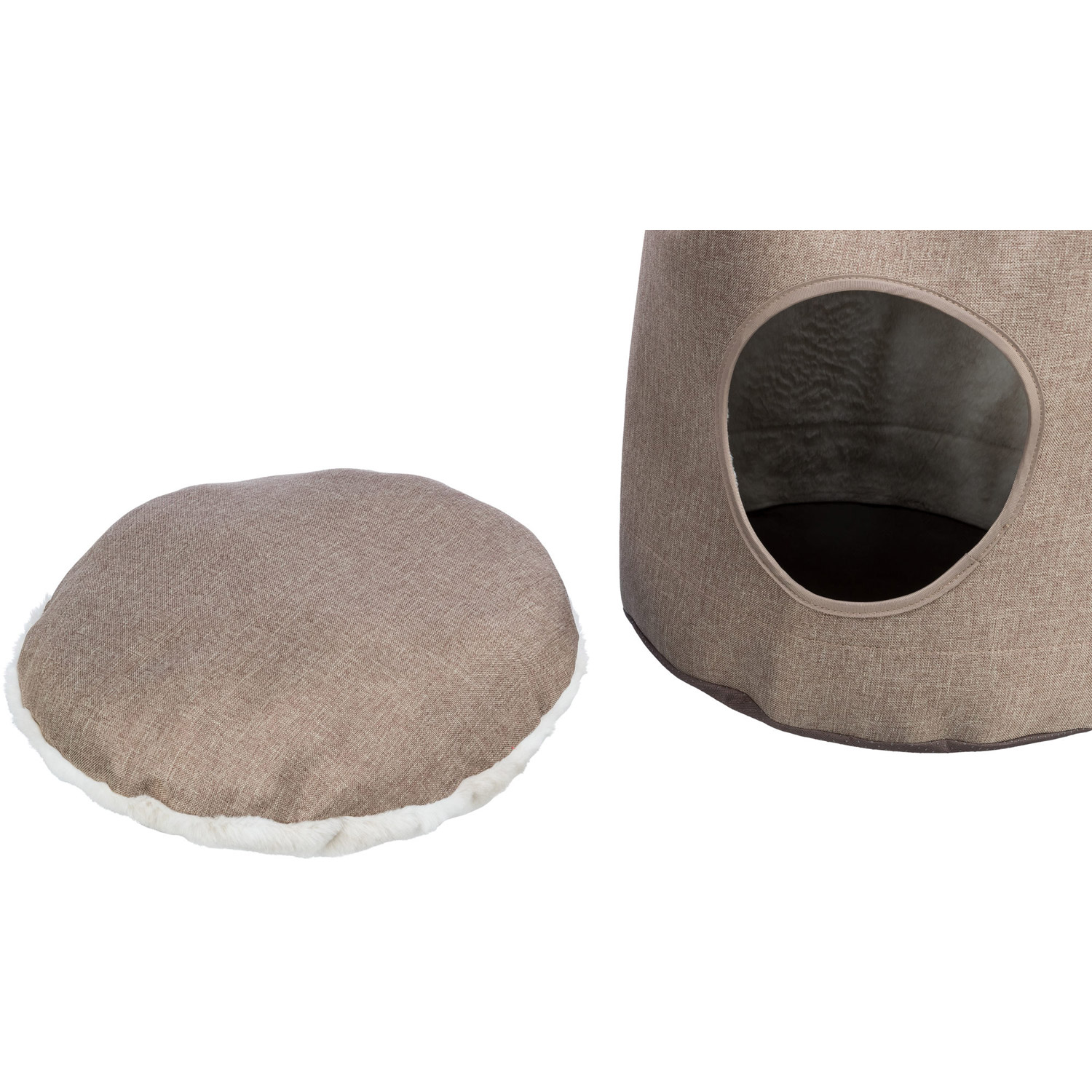 Cueva Nelli, Marrón claro/Blanco-Taupe, ø 40 × 55 cm