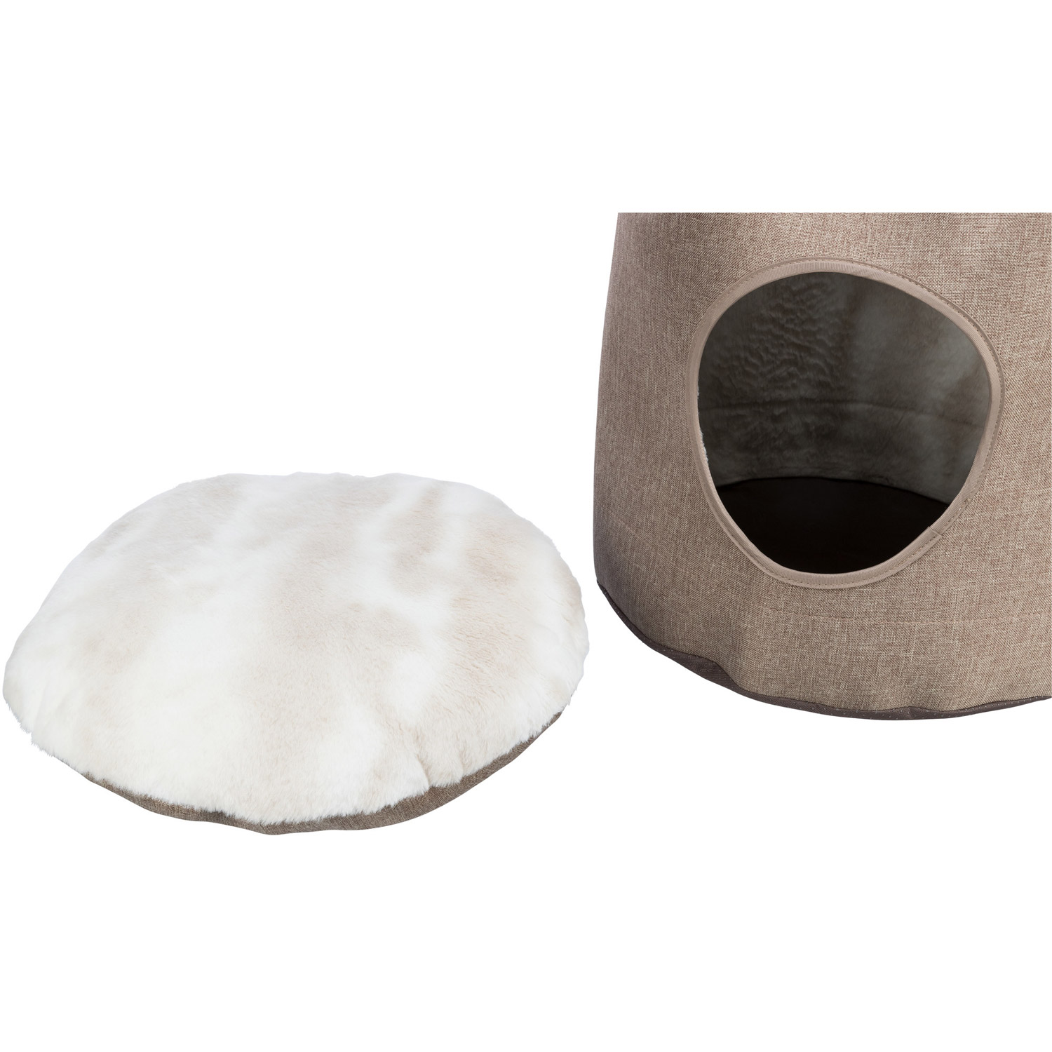 Cueva Nelli, Marrón claro/Blanco-Taupe, ø 40 × 55 cm