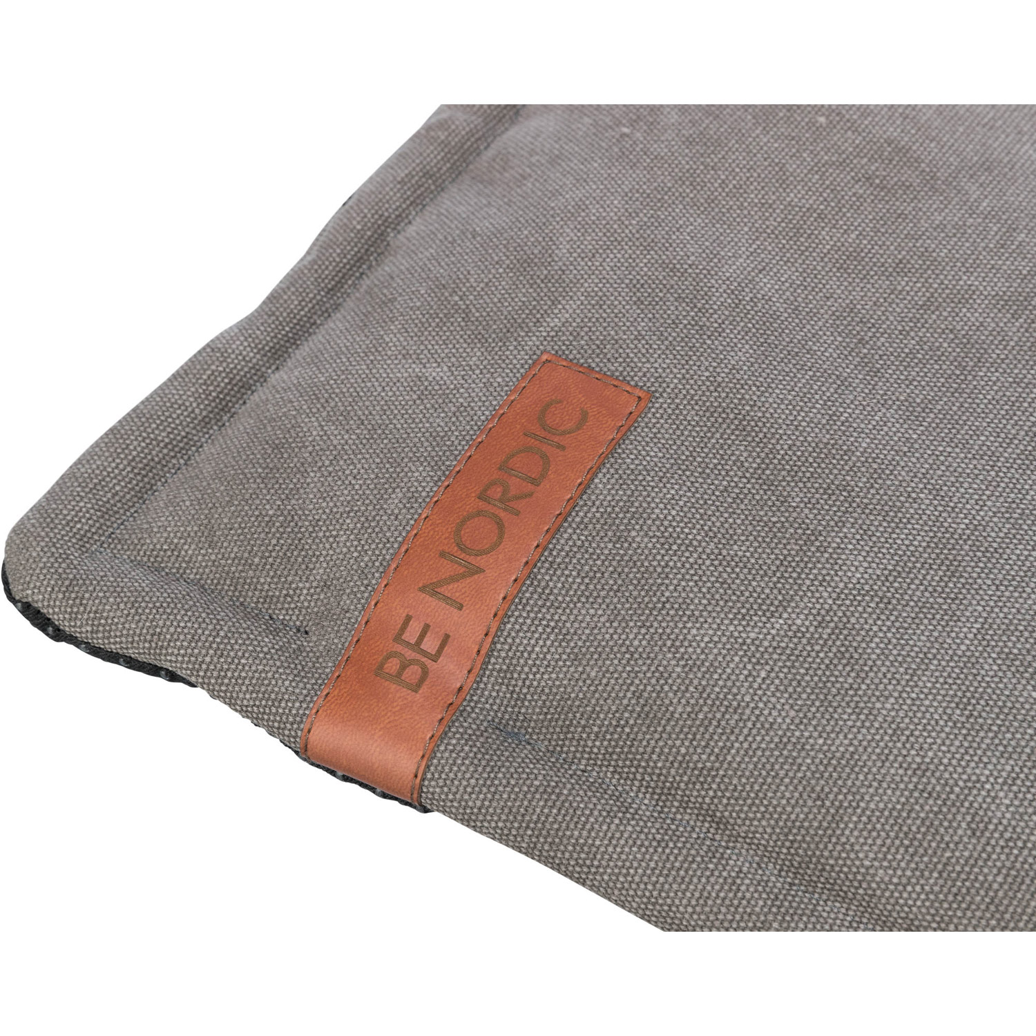 BE NORDIC Colchoneta Föhr, Gris oscuro, 70 × 55 cm
