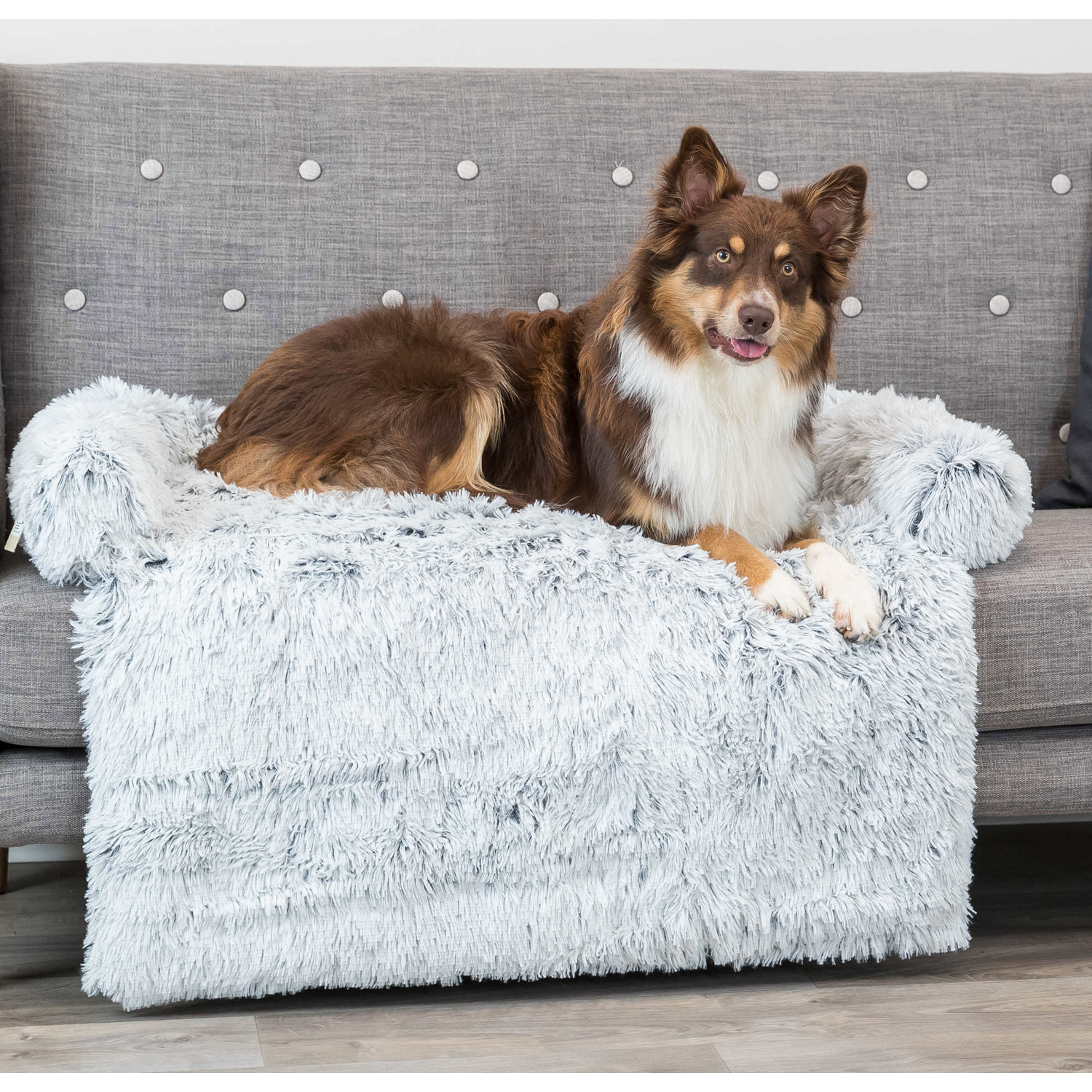 Protector de Muebles Cama para Perros Harvey, Blanco-Negro, 70 × 90 cm