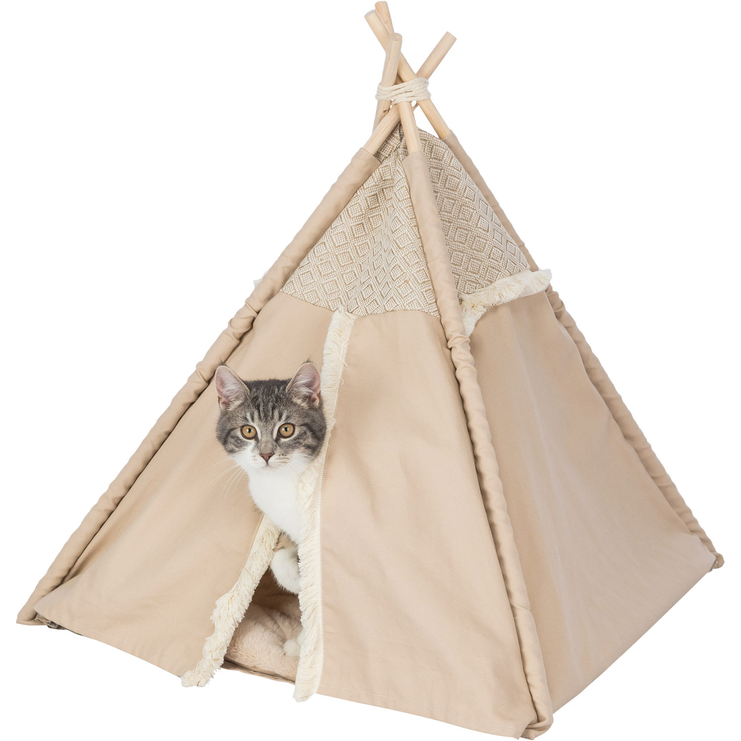 Tipi Boho, Beige, 55 × 65 × 55 cm