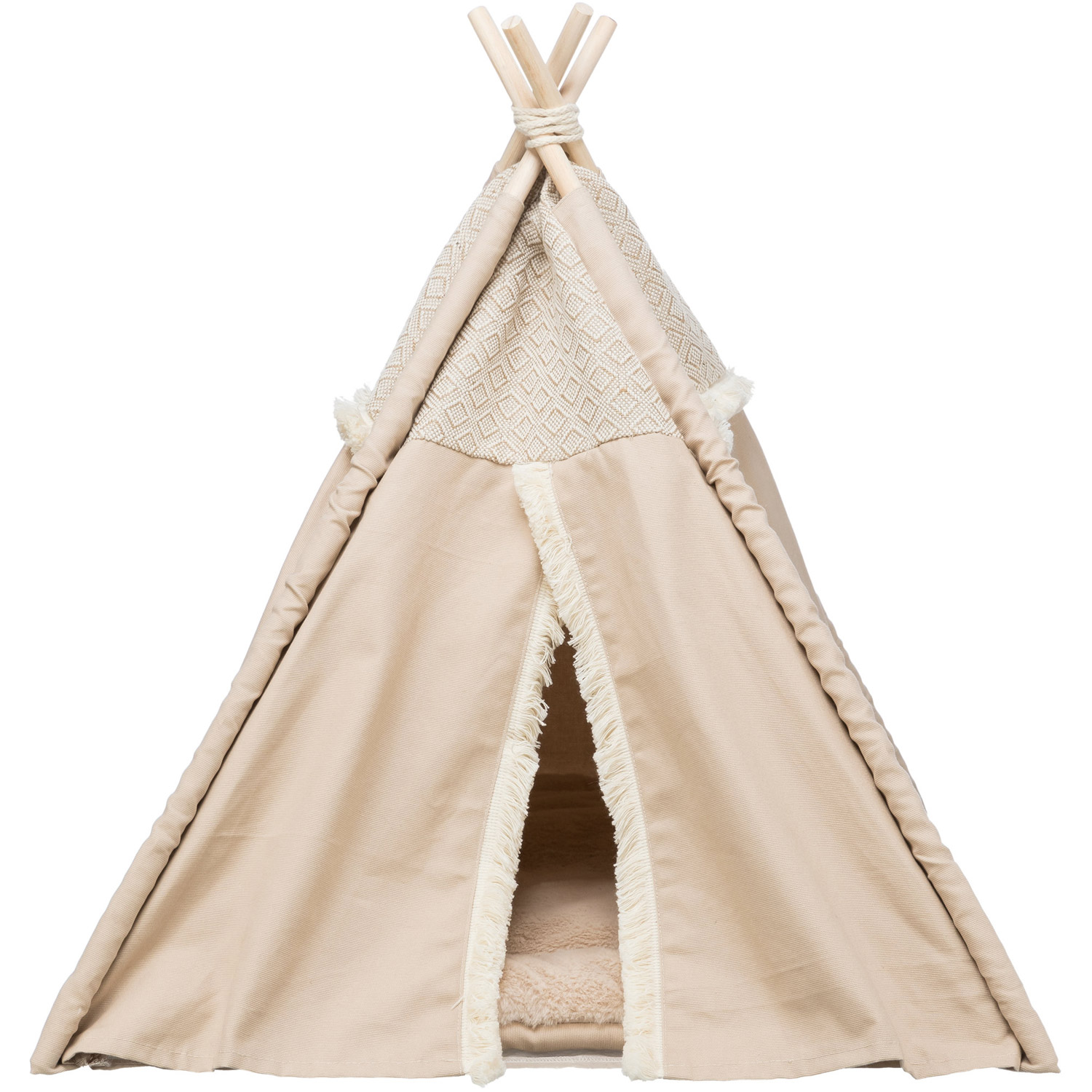 Tipi Boho, Beige, 55 × 65 × 55 cm