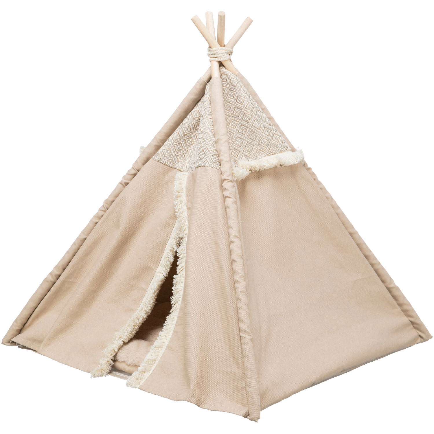 Tipi Boho, Beige, 55 × 65 × 55 cm