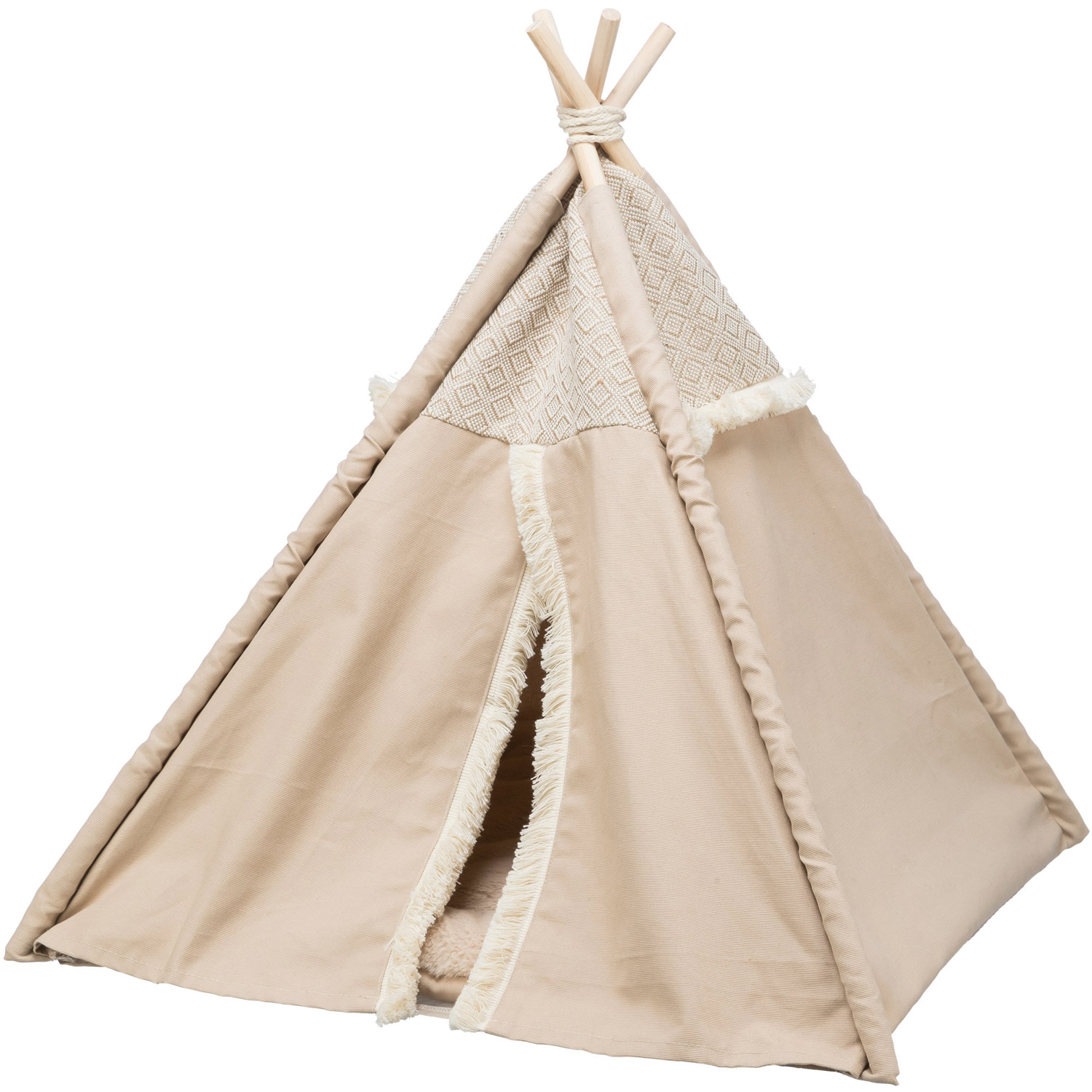 Tipi Boho, Beige, 55 × 65 × 55 cm