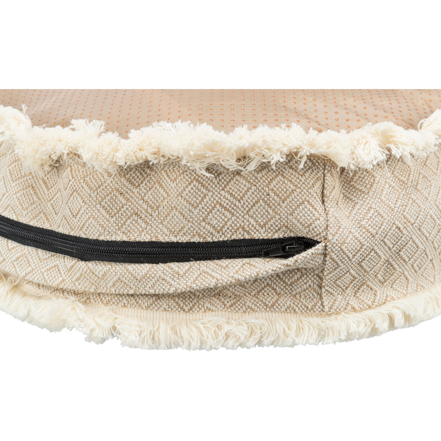 Cojín Boho, Beige, 80 × 65 cm