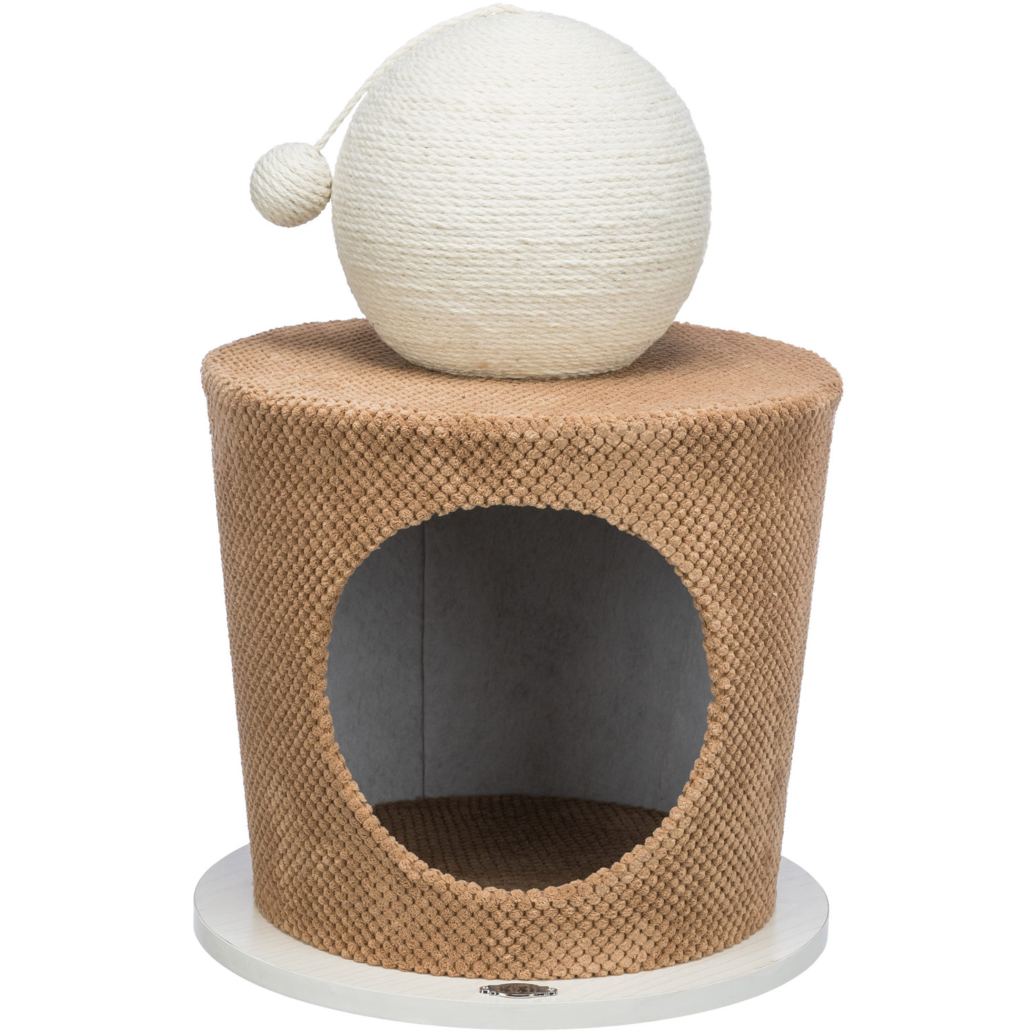 Cueva de mimos con bola de rascar , Taupe, ø 36 × 50 cm