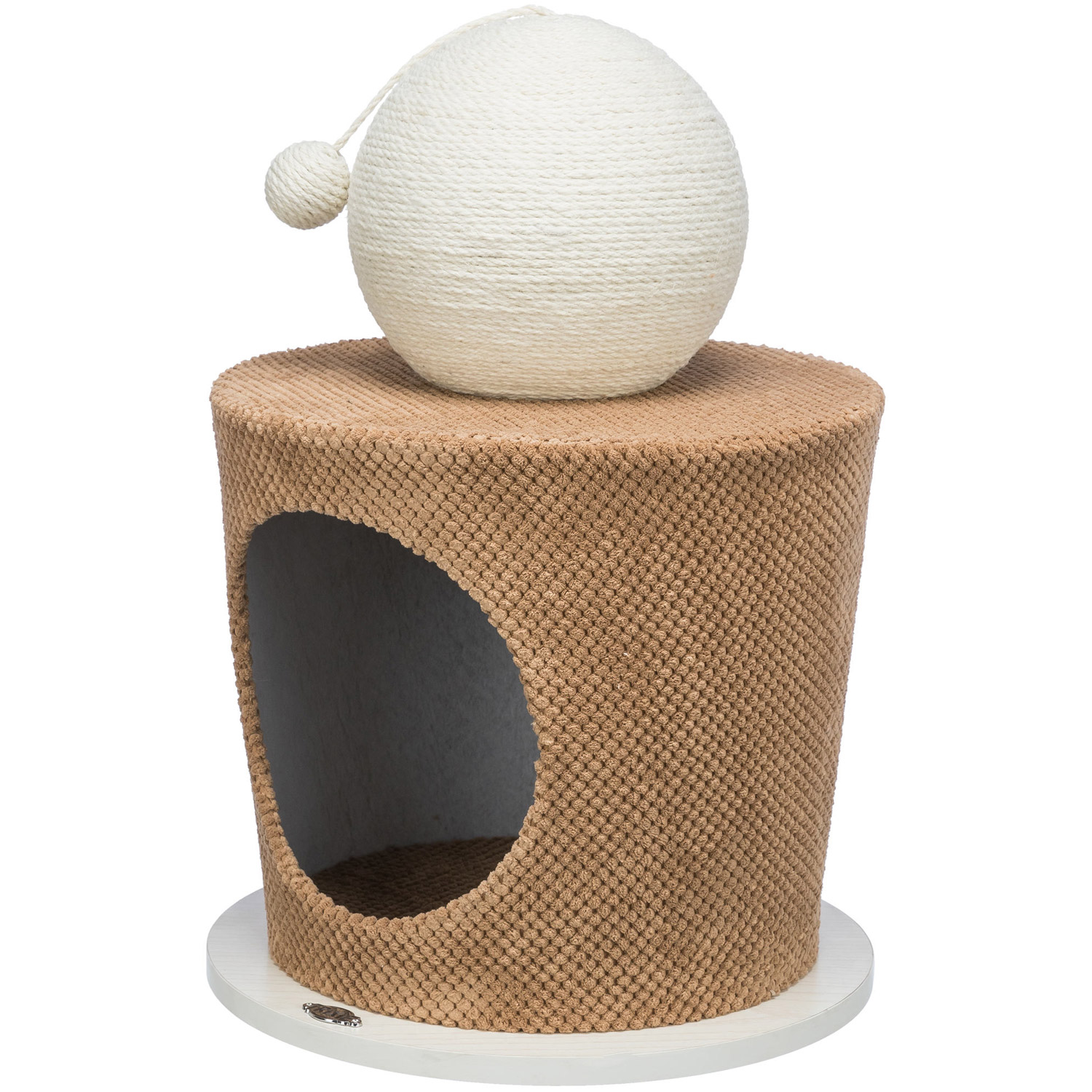 Cueva de mimos con bola de rascar , Taupe, ø 36 × 50 cm