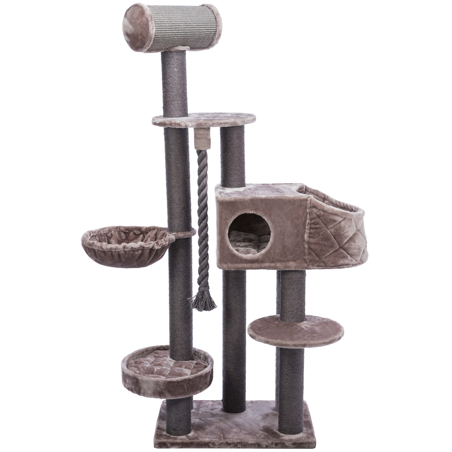 Poste Rascador XXL Andres, Capuchino, 70 × 190 × 48 cm