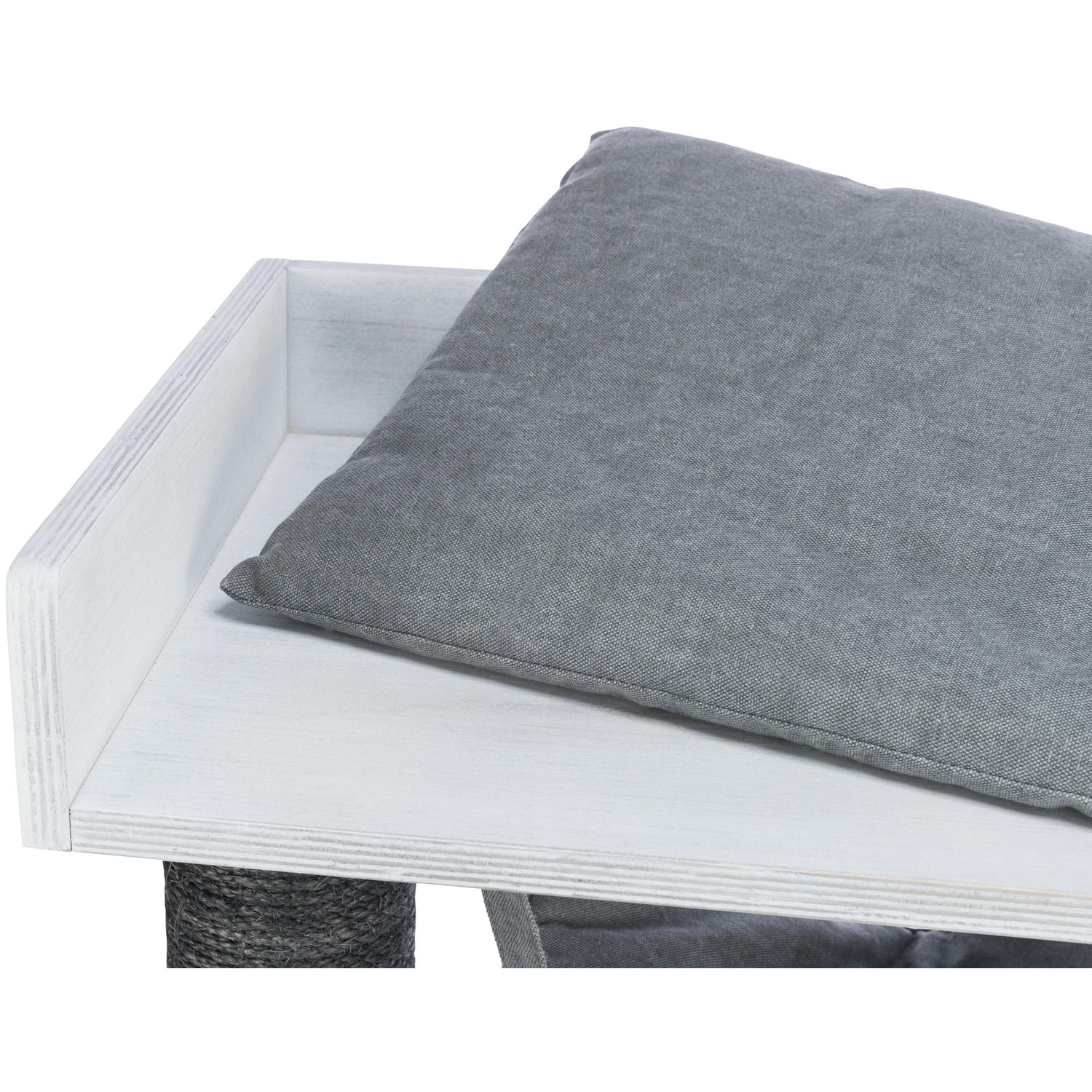 Poste de rascado con función de estantería, Gris, 72 × 110 × 38 cm