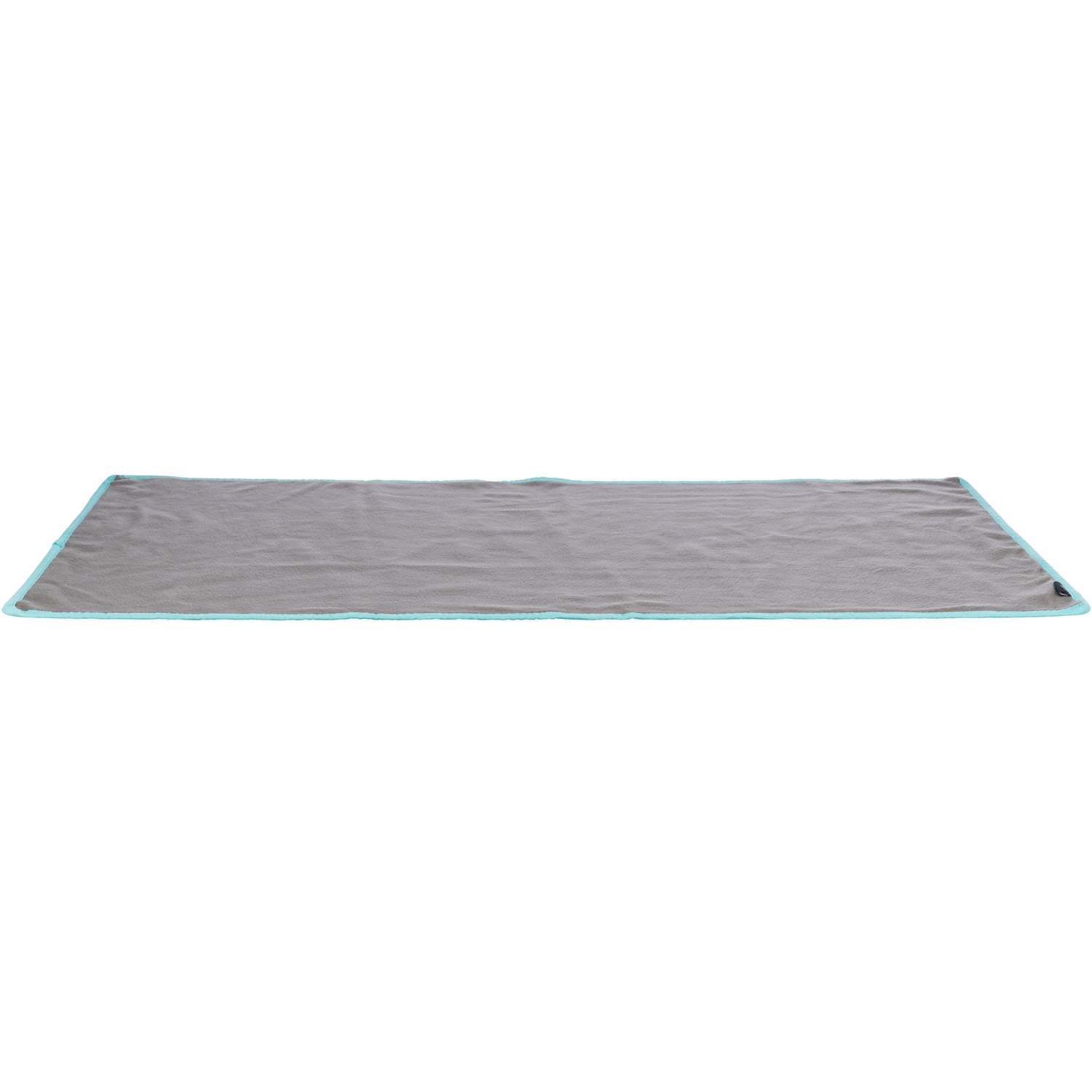 Alfombra de lana, Gris/Turquesa, 120 × 65 cm