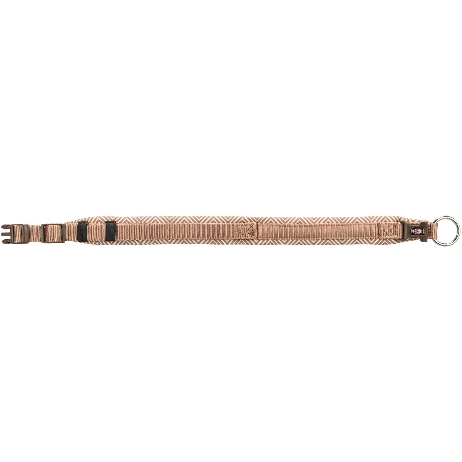 Premium Collar con Acolchado de Neopreno, extra ancho, L–XL, motivos étnicos/Caramelo, 56–62 cm/25 mm