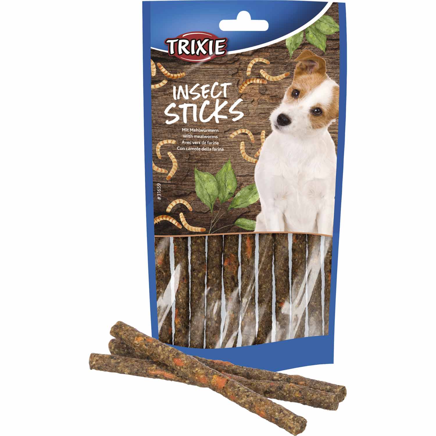 Palitos de insectos con gusanos de la harina, 80 g