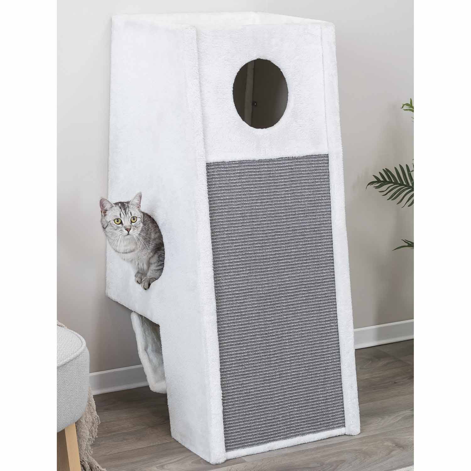 Poste de rascado para montar en la pared, 110 cm, Gris Claro