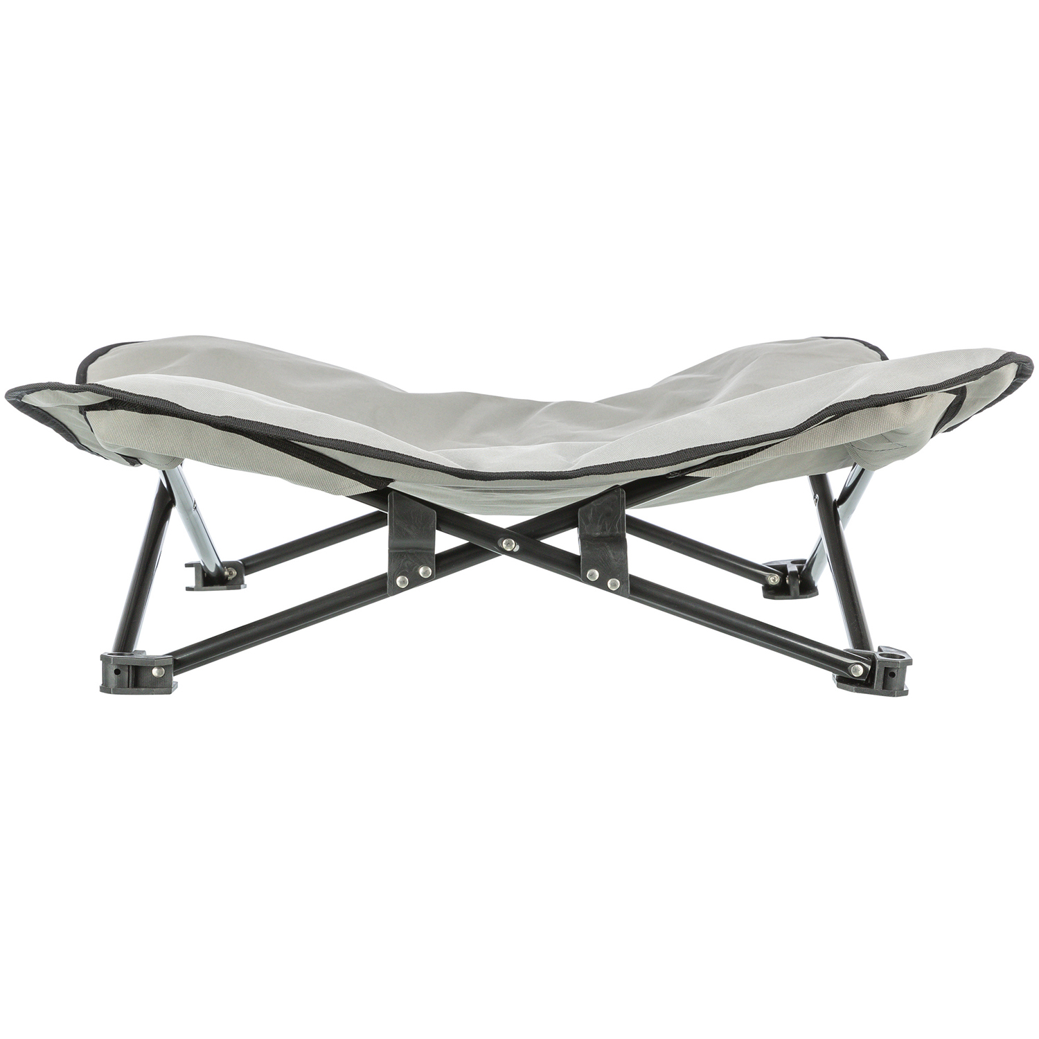 Cama de camping para perros, gris oscuro/azul petróleo, 69 x 20 x 69 cm