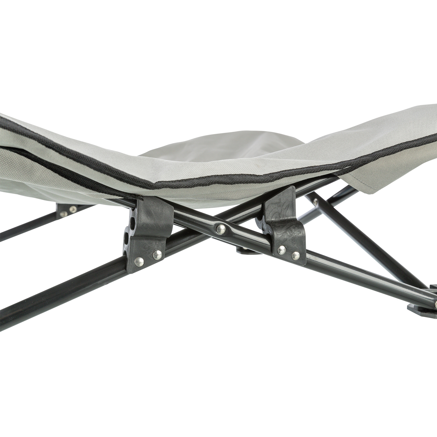 Cama de camping para perros, gris oscuro/azul petróleo, 69 x 20 x 69 cm