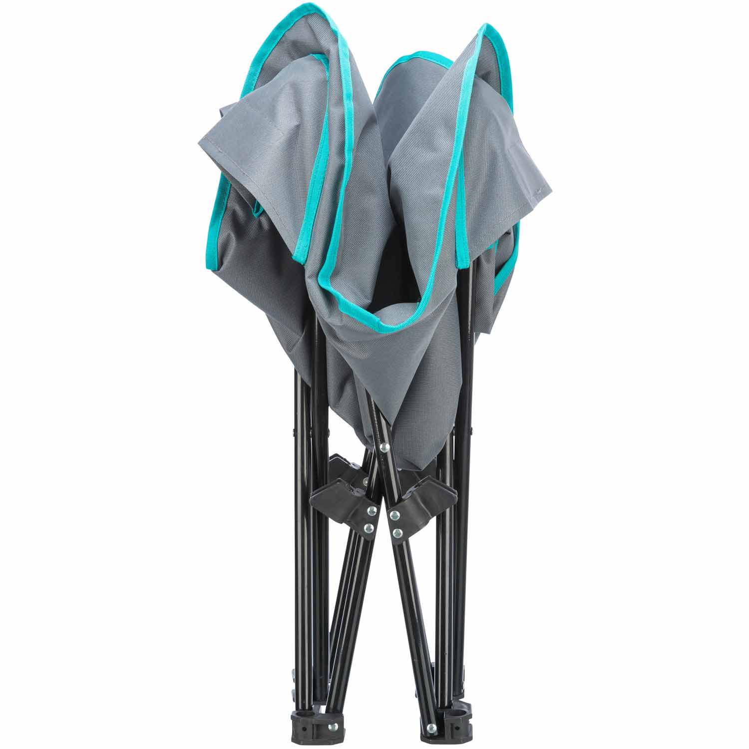 Cama de camping para perros, gris oscuro/azul petróleo, 69 x 20 x 69 cm