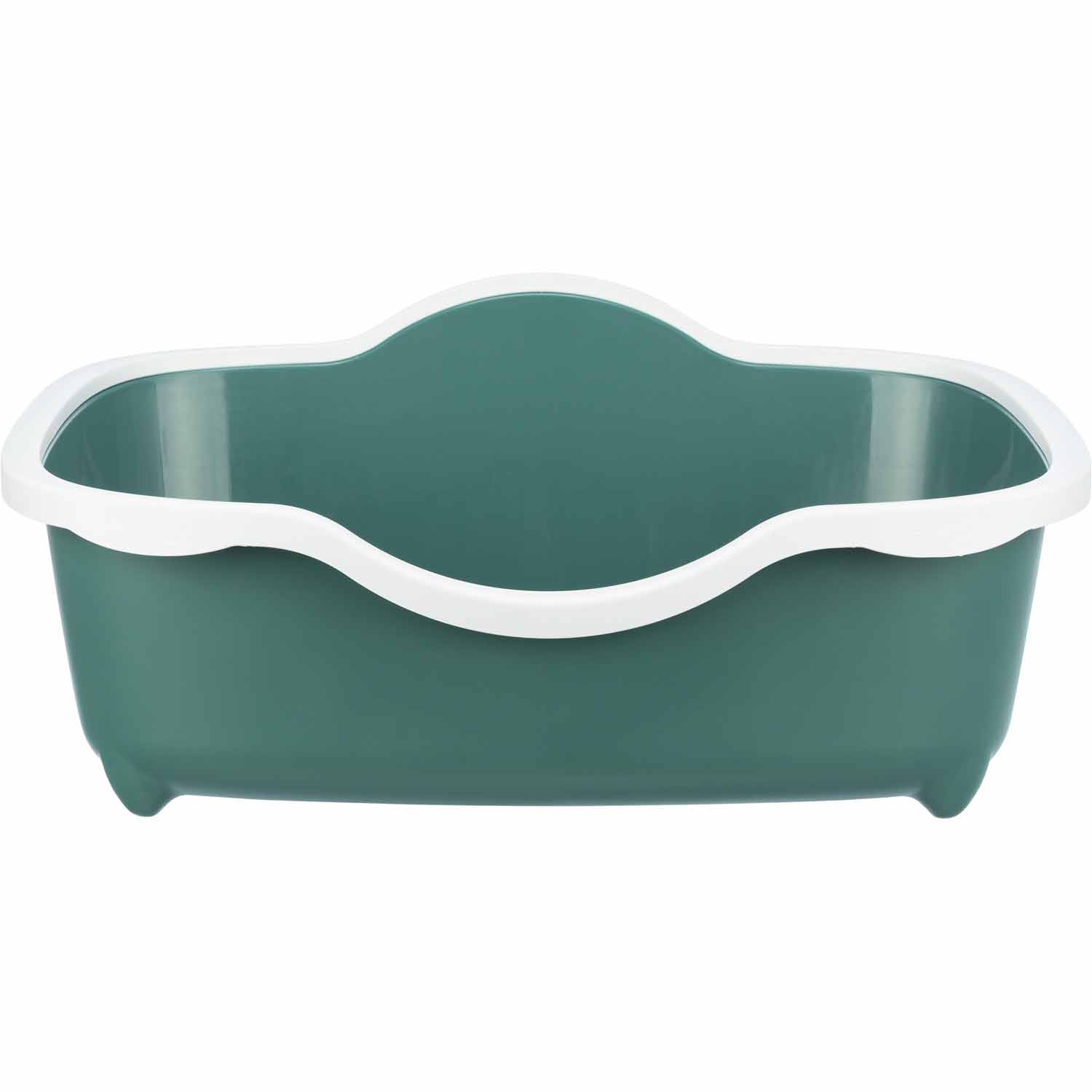Bandeja Higiénica Davio para gatos, con Borde, verde/blanco, 56 x 26 x 39 cm