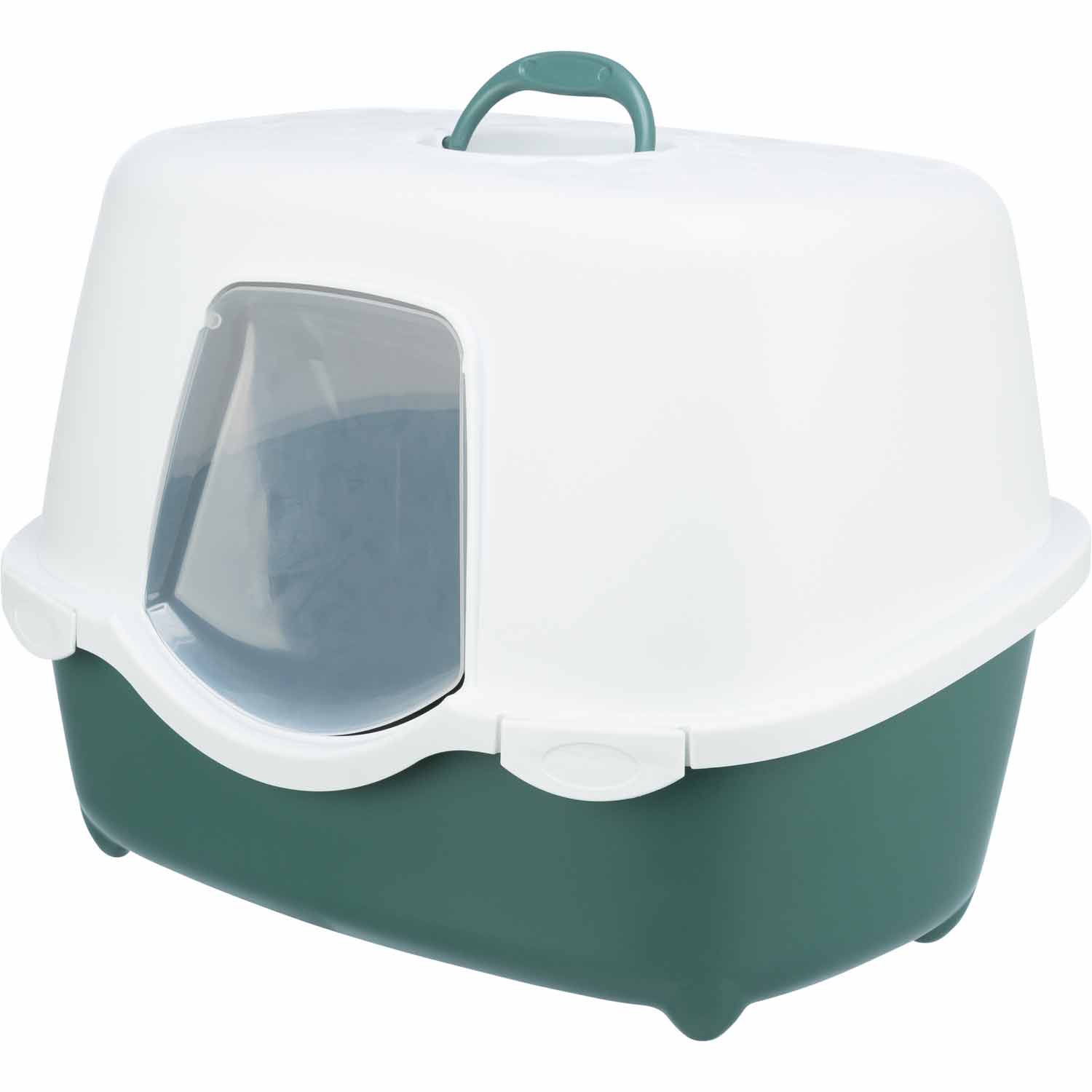 Bandeja Higiénica Davio Top para gatos, verde/blanco, 56 x 39 x 39 cm