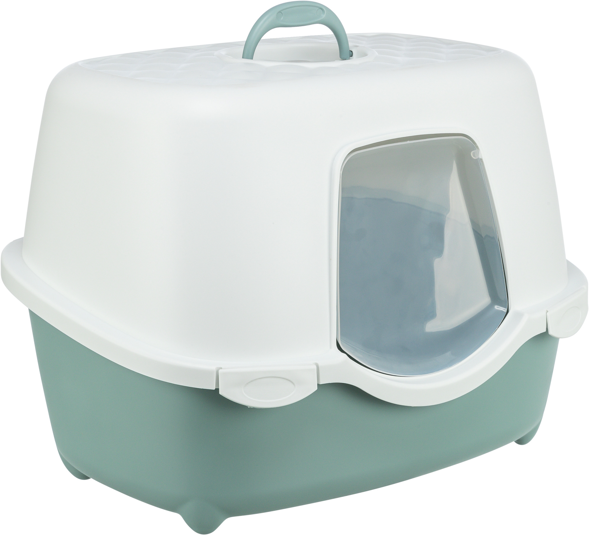 Bandeja Higiénica Davio Top para gatos, verde/blanco, 56 x 39 x 39 cm