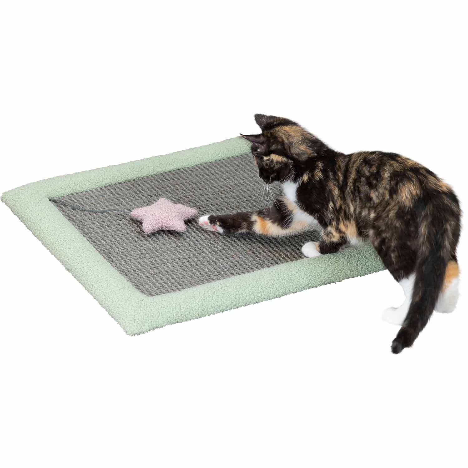 Junior Alfombrilla Rascadora, gris/menta, 47 x 47 cm