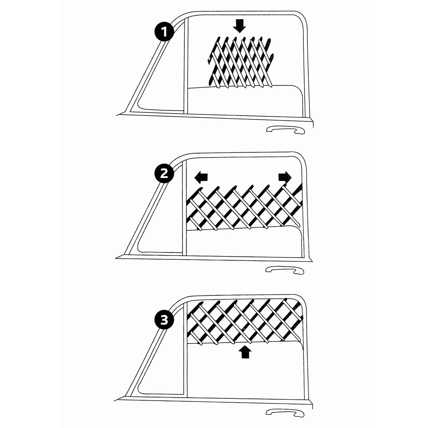 Rejilla Ventilación para Coche, 30-110 cm, Negro
