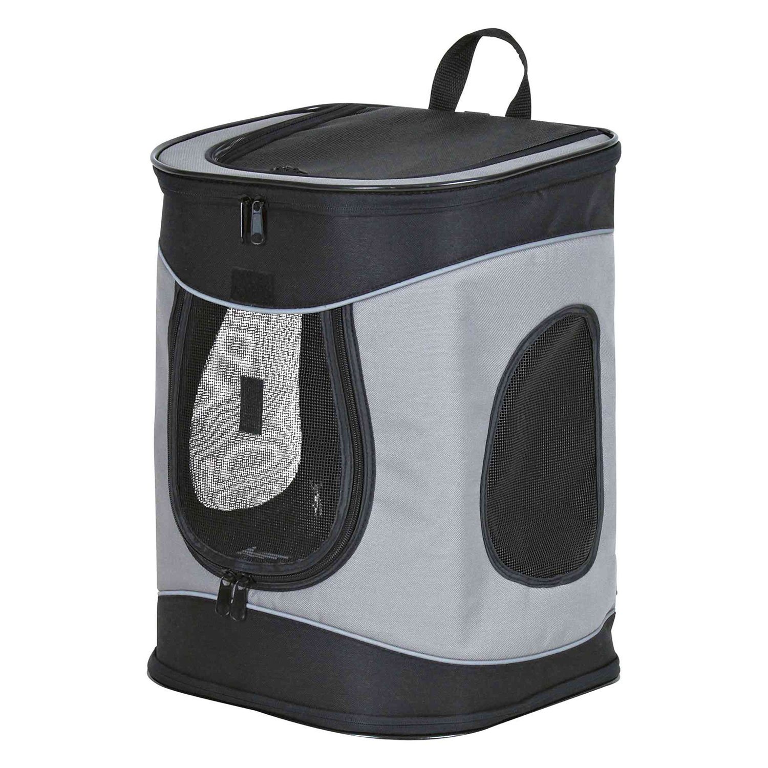 Mochila Timon, Nylon, 34 x 44 x 30 cm, Negro-Gris