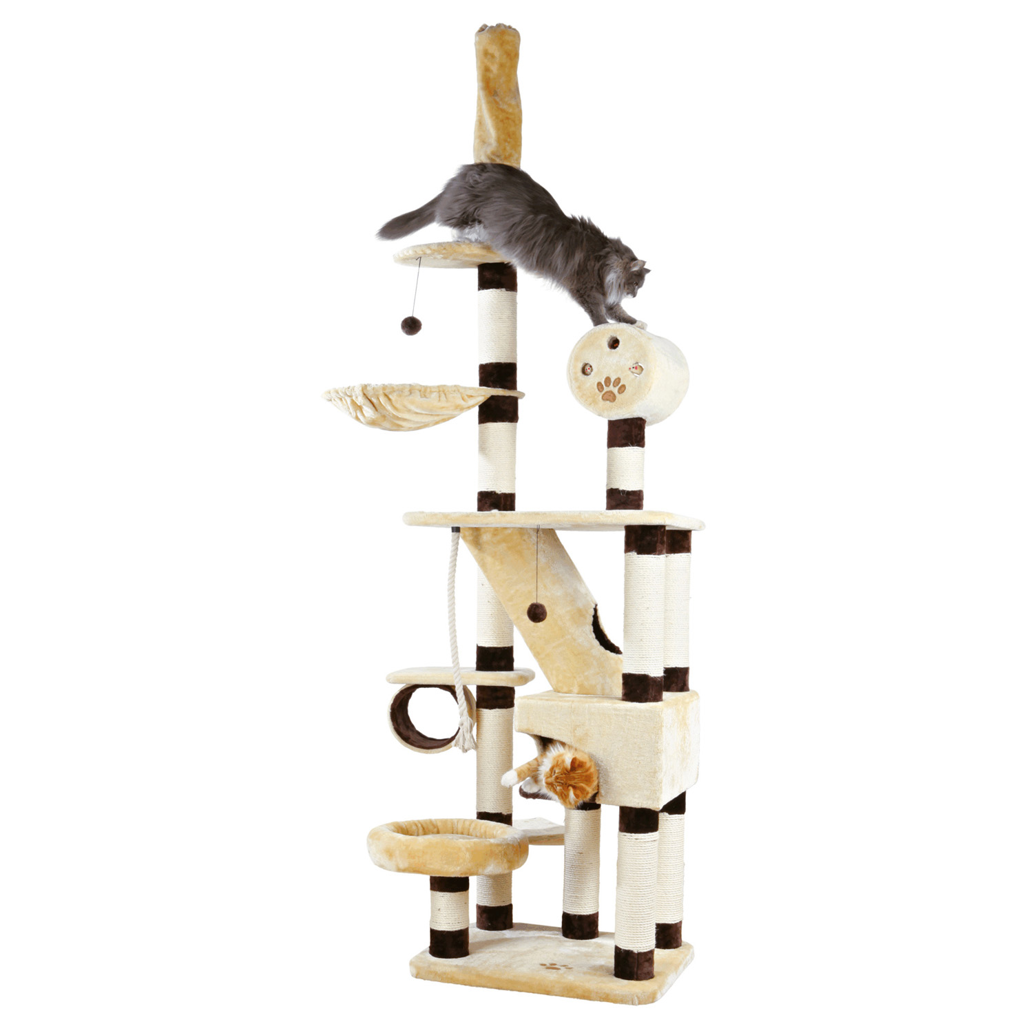 Poste Rascador Belorado, 246-280 cm, Beige-Marrón