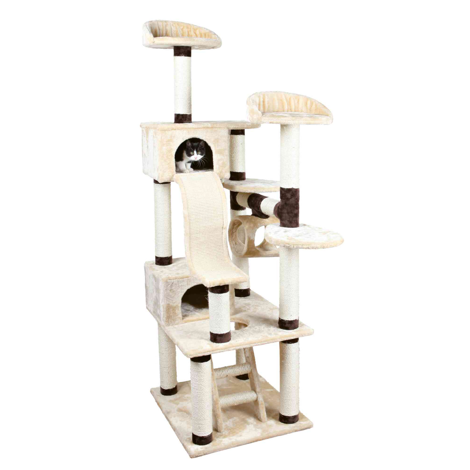 Poste Rascador Adiva, 209 cm, Beige-Marrón