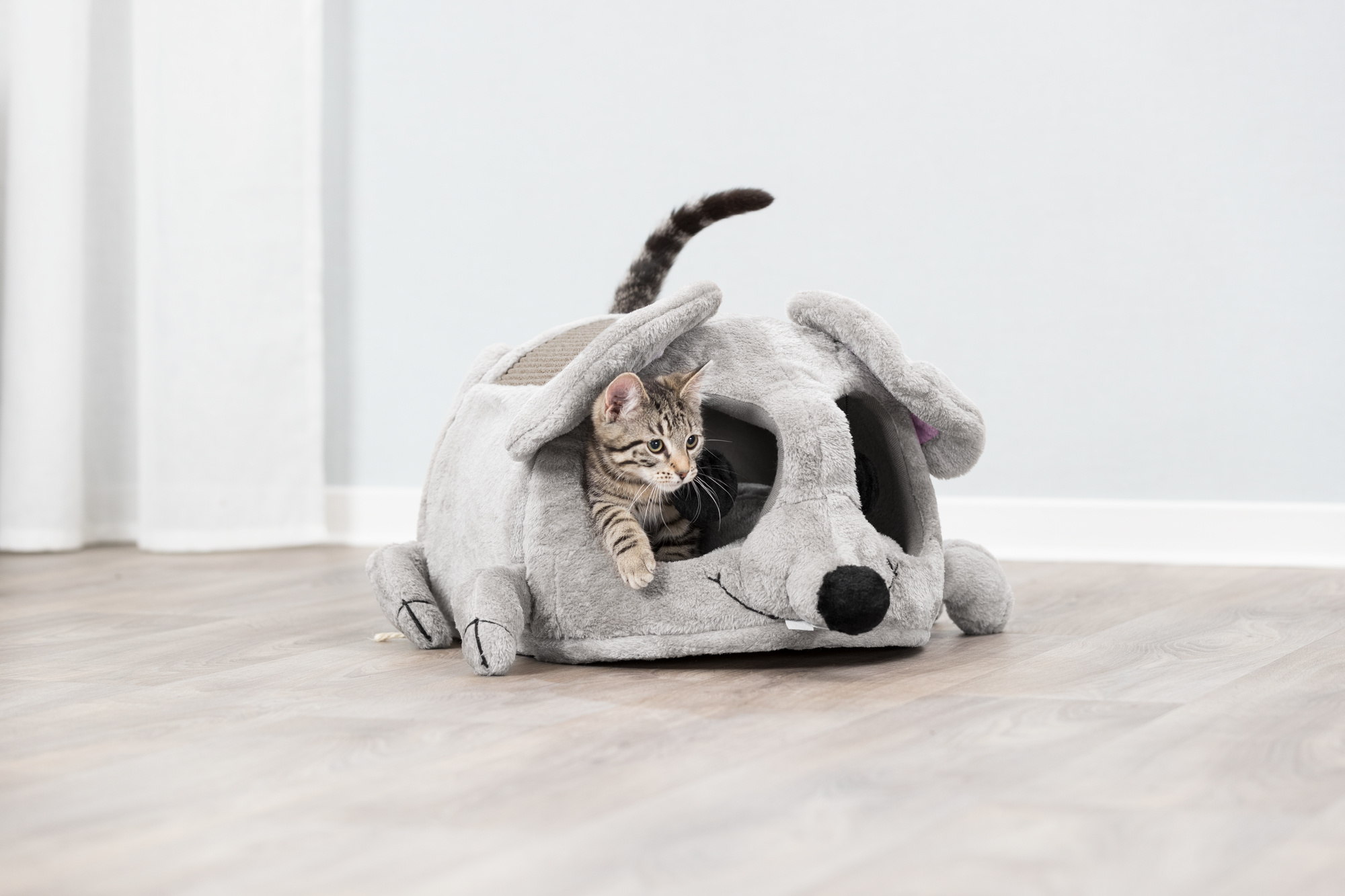 Cueva suave Lukas JUNIOR, 35 × 33 × 65 cm, Gris Claro/Gris
