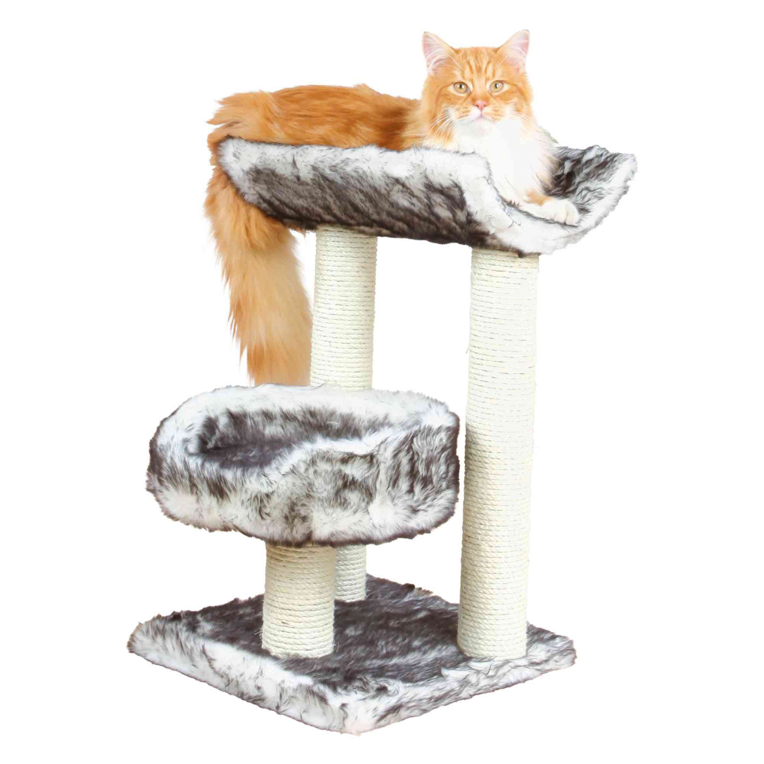 Poste Rascador Isaba, 62 cm, Negro-Blanco