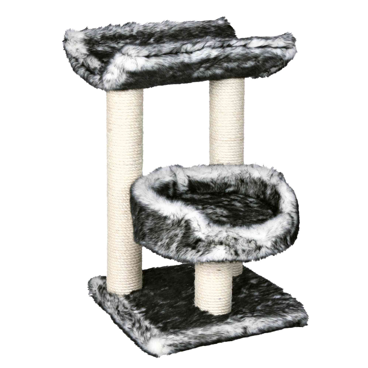Poste Rascador Isaba, 62 cm, Negro-Blanco