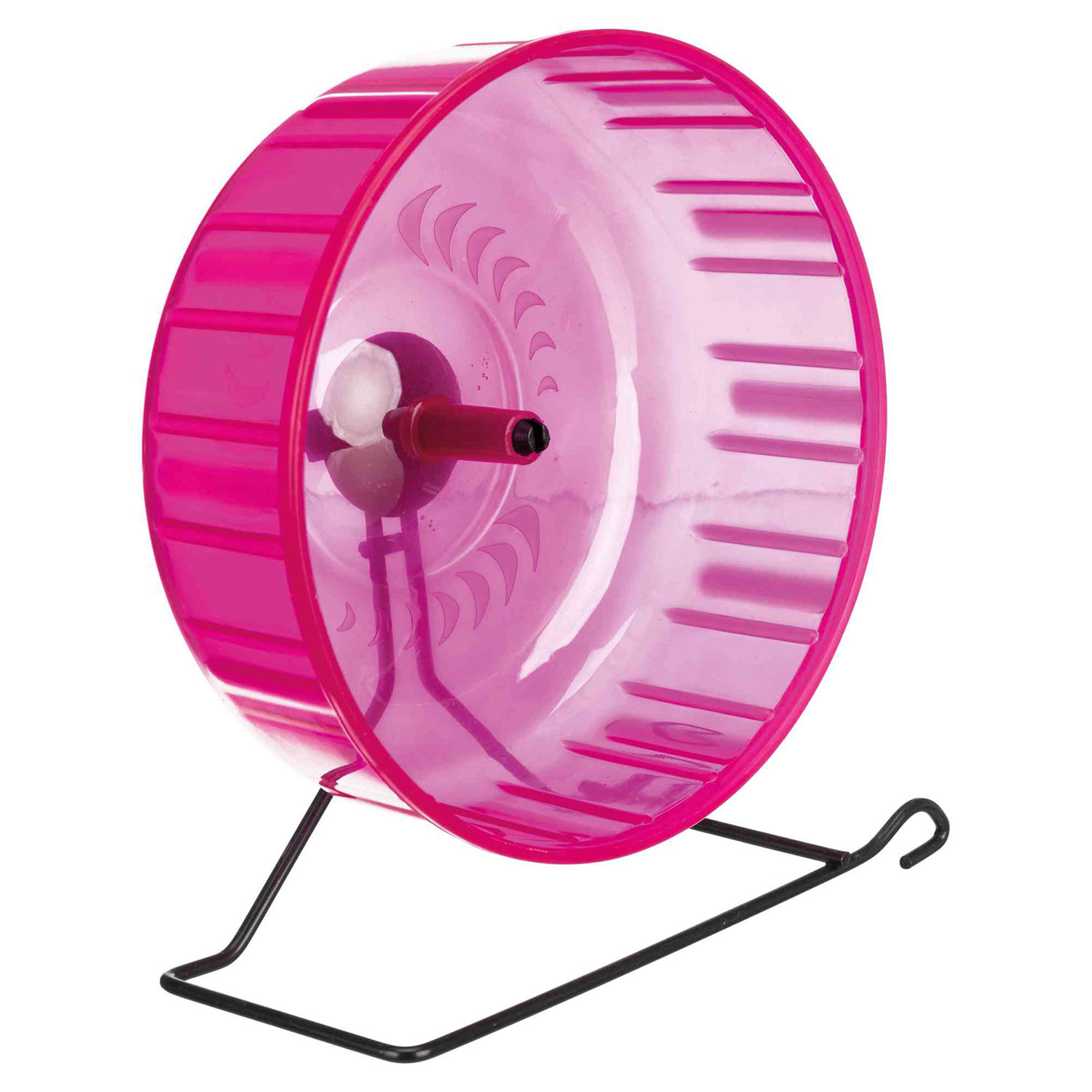 Noria Giratoria Hámsters, Plástico, Plataforma metal, ø16 cm