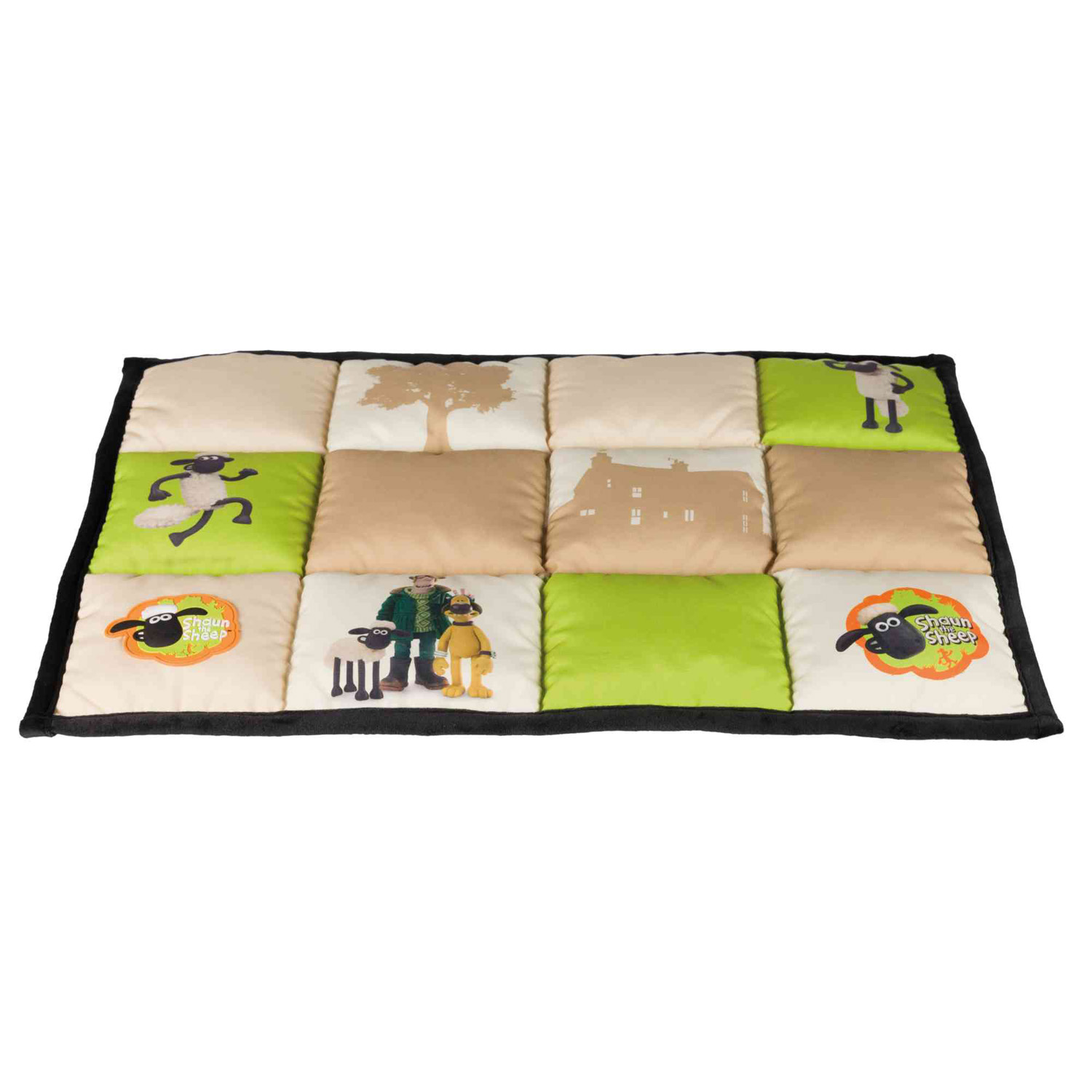 Manta La Oveja Shaun, 60 × 40 cm, Beige-Verde