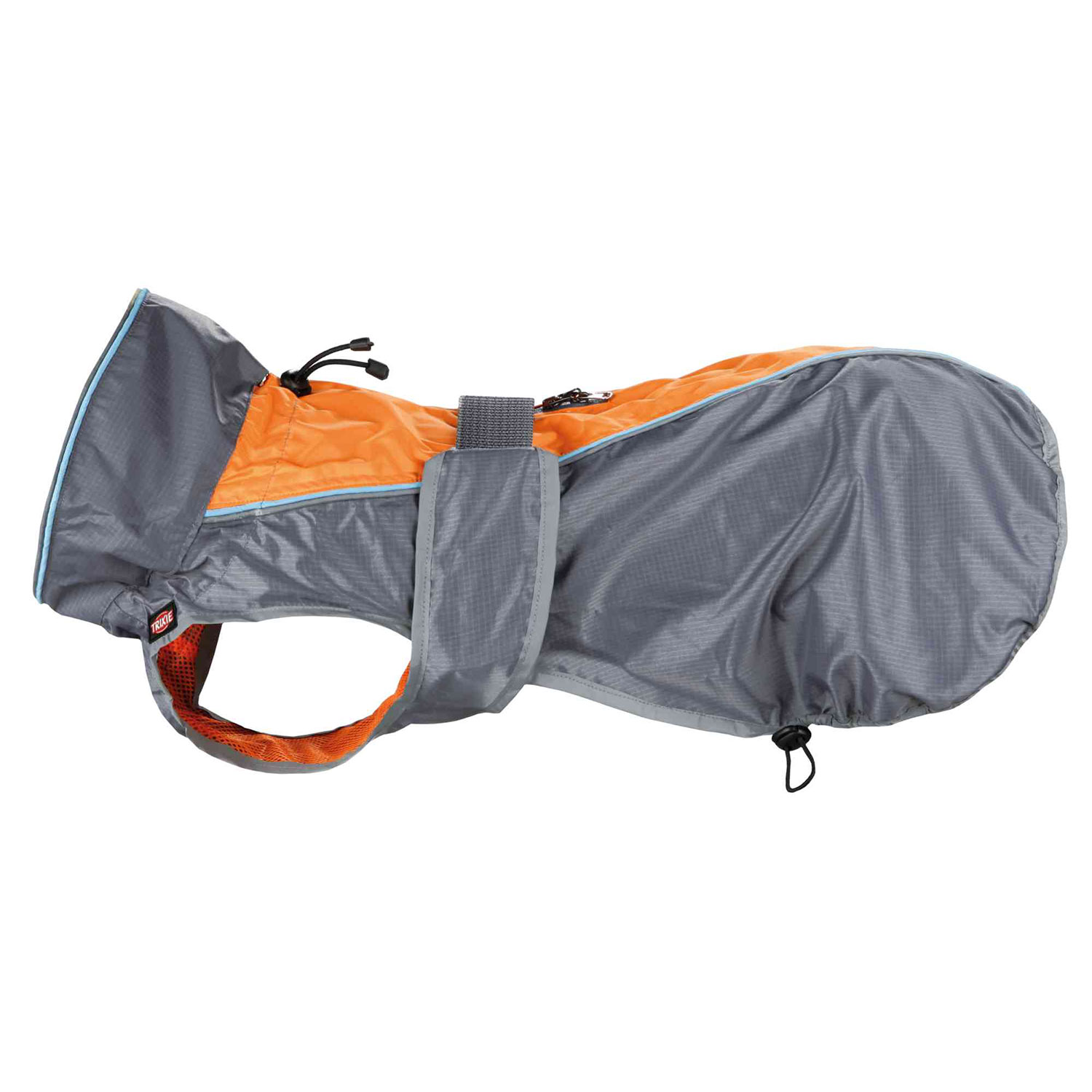 Impermeable Solid, XS, 30 cm, Gris-Naranja