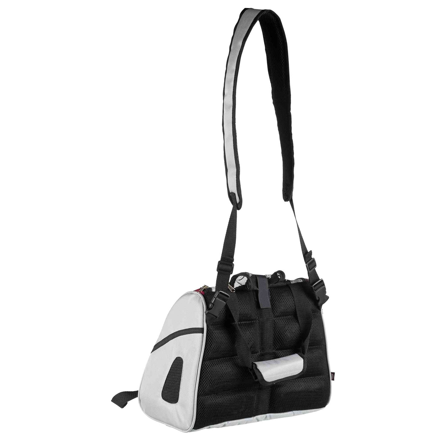 Bolsa Colgante Frontal, 35 × 28 × 22 cm, Plata-Mora