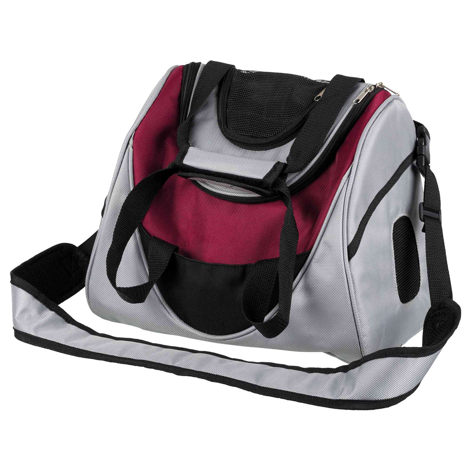 Bolsa Colgante Frontal, 35 × 28 × 22 cm, Plata-Mora